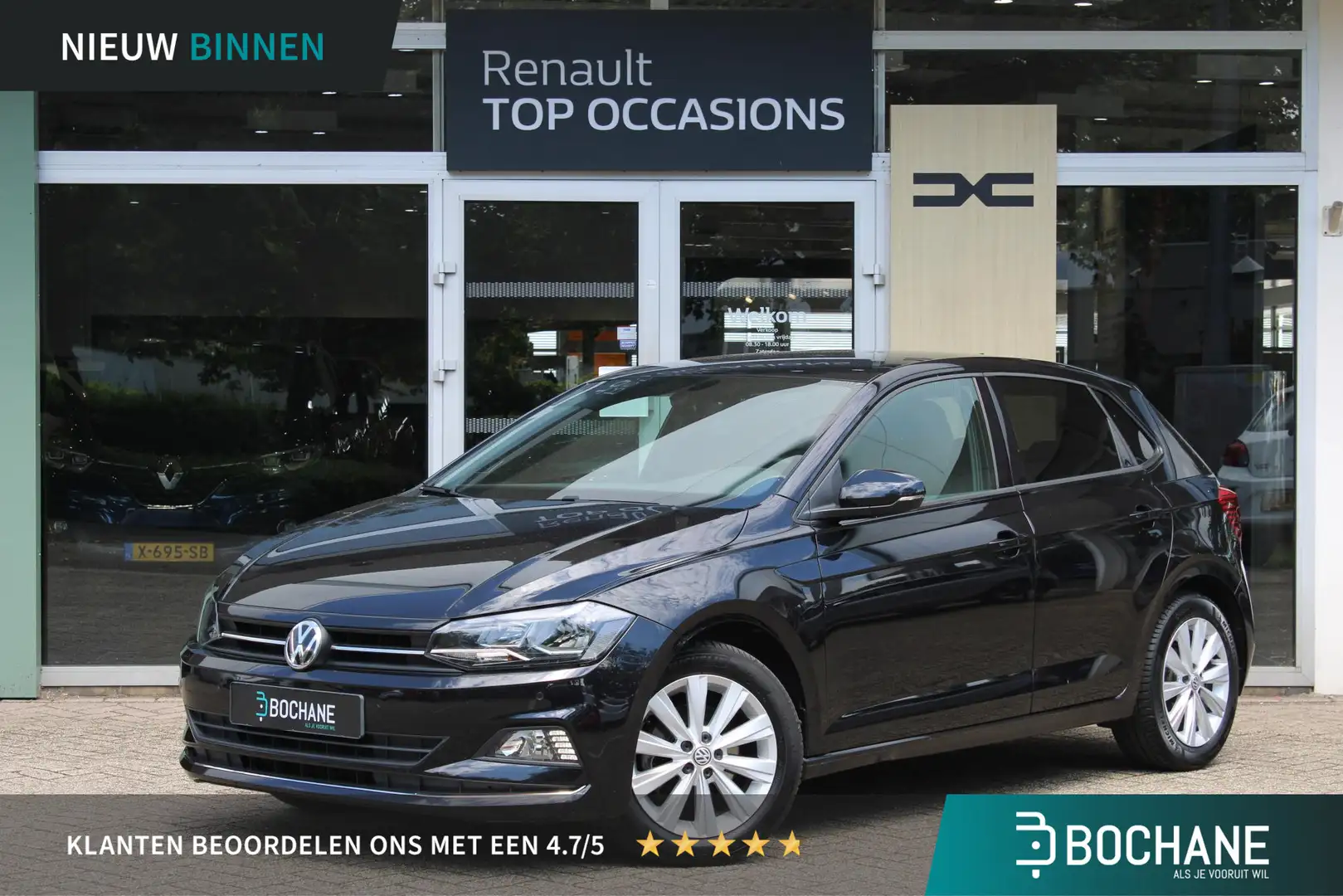 Volkswagen Polo 1.0 TSI Highline AUTOMAAT | NAVI | CLIMA | Zwart - 1