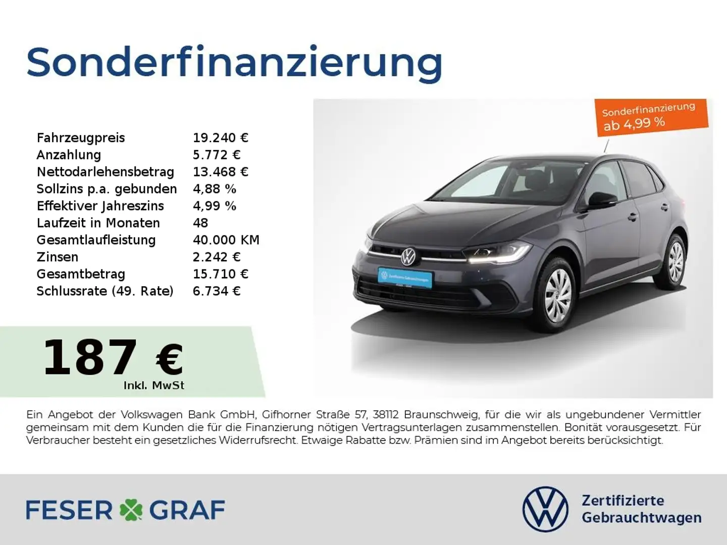 Volkswagen Polo 1.0TSI Life DSG Plus-Paket LED Navi Gri - 1