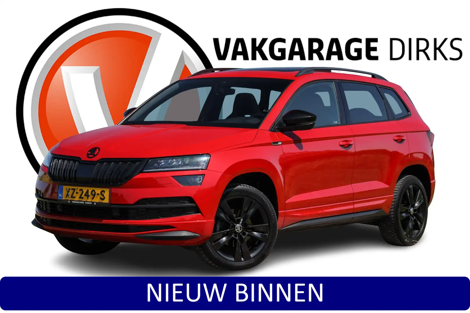Skoda Karoq 1.5 TSI 150PK DSG Sportline ✅ Pano ✅ LED ✅ ACC Rosso - 1