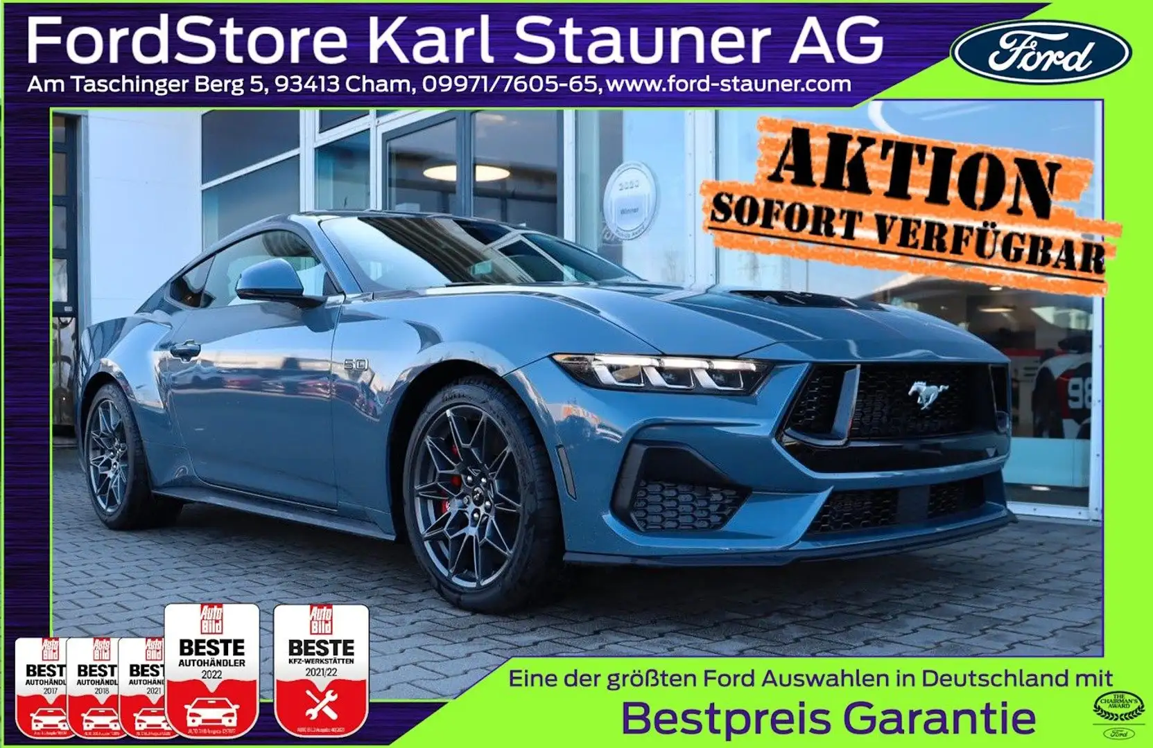 Ford Mustang 5.0 V8 GT Fastback 19" LMF 4,99% FIN Azul - 1