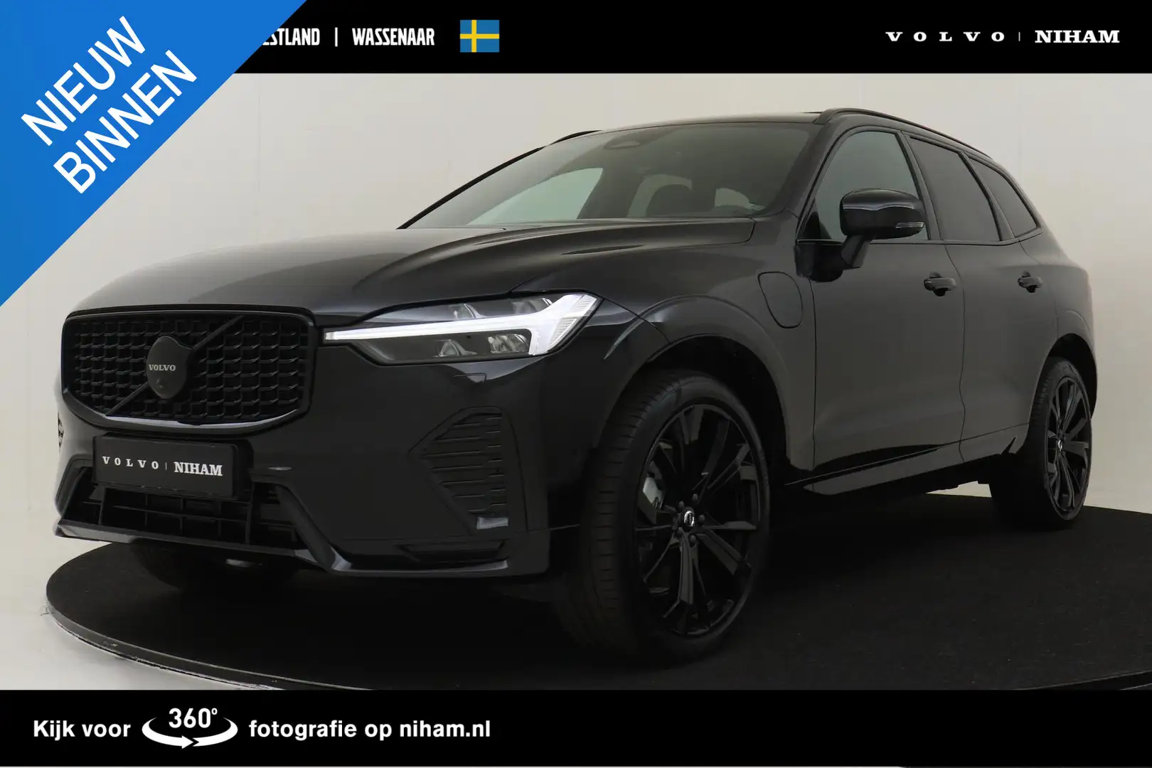 Volvo XC60 T8 PLUG-IN HYBRID AWD ULTRA BLACK EDITION *NIEUW!* Zwart - 1