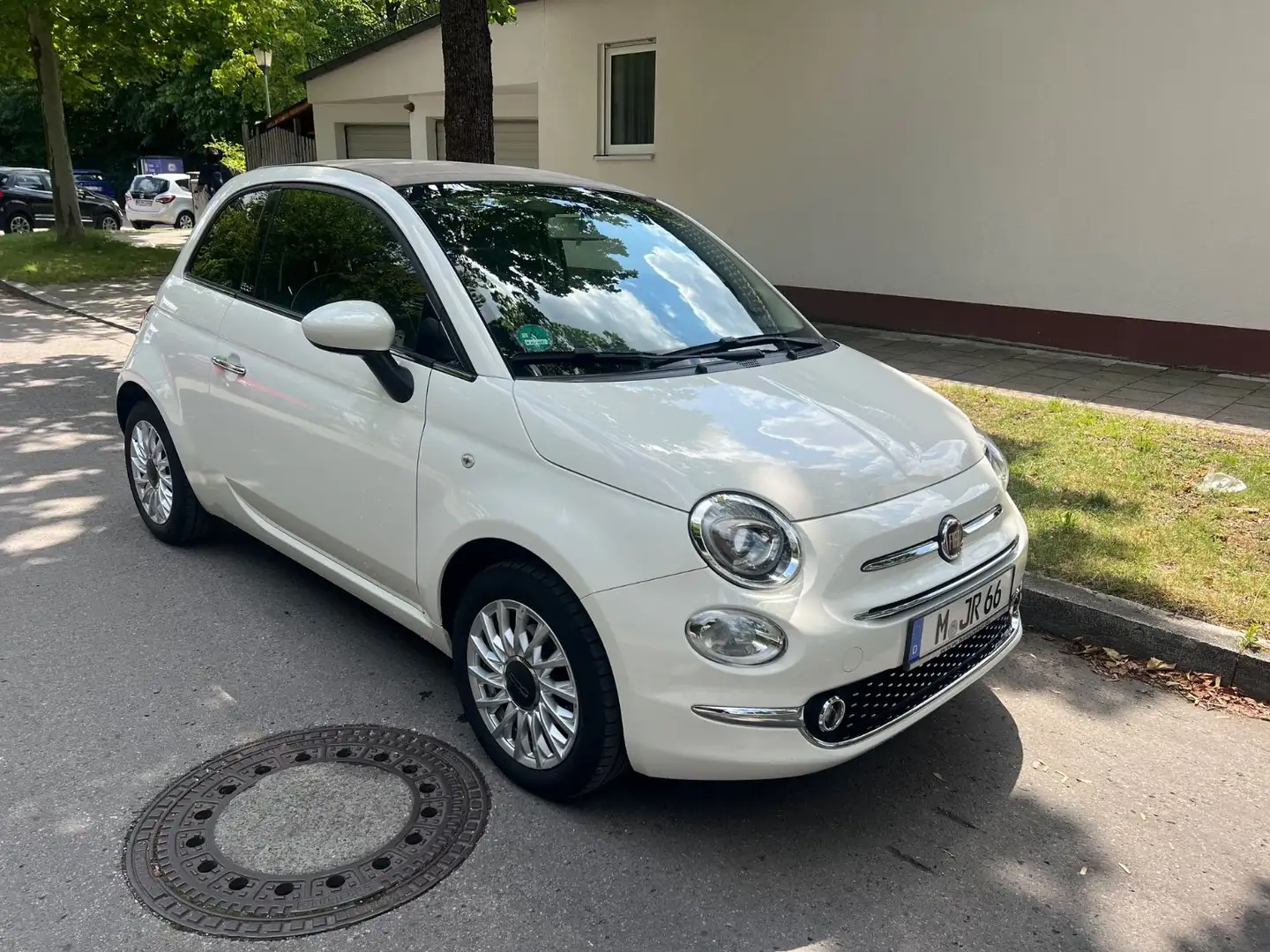 Fiat 500 Cabrio.TFT Display.PDC.Klima Weiß - 1