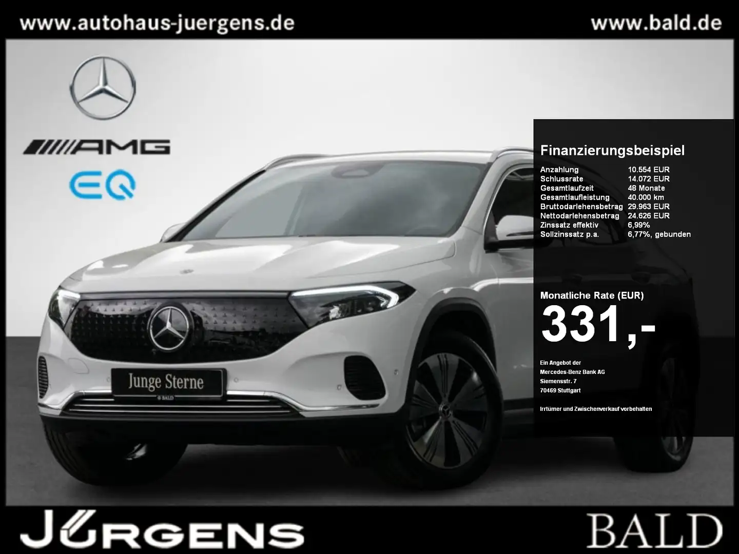 Mercedes-Benz EQA 300 4M Progressive/LED/360/AHK/Distr/Mopf/18 Білий - 1