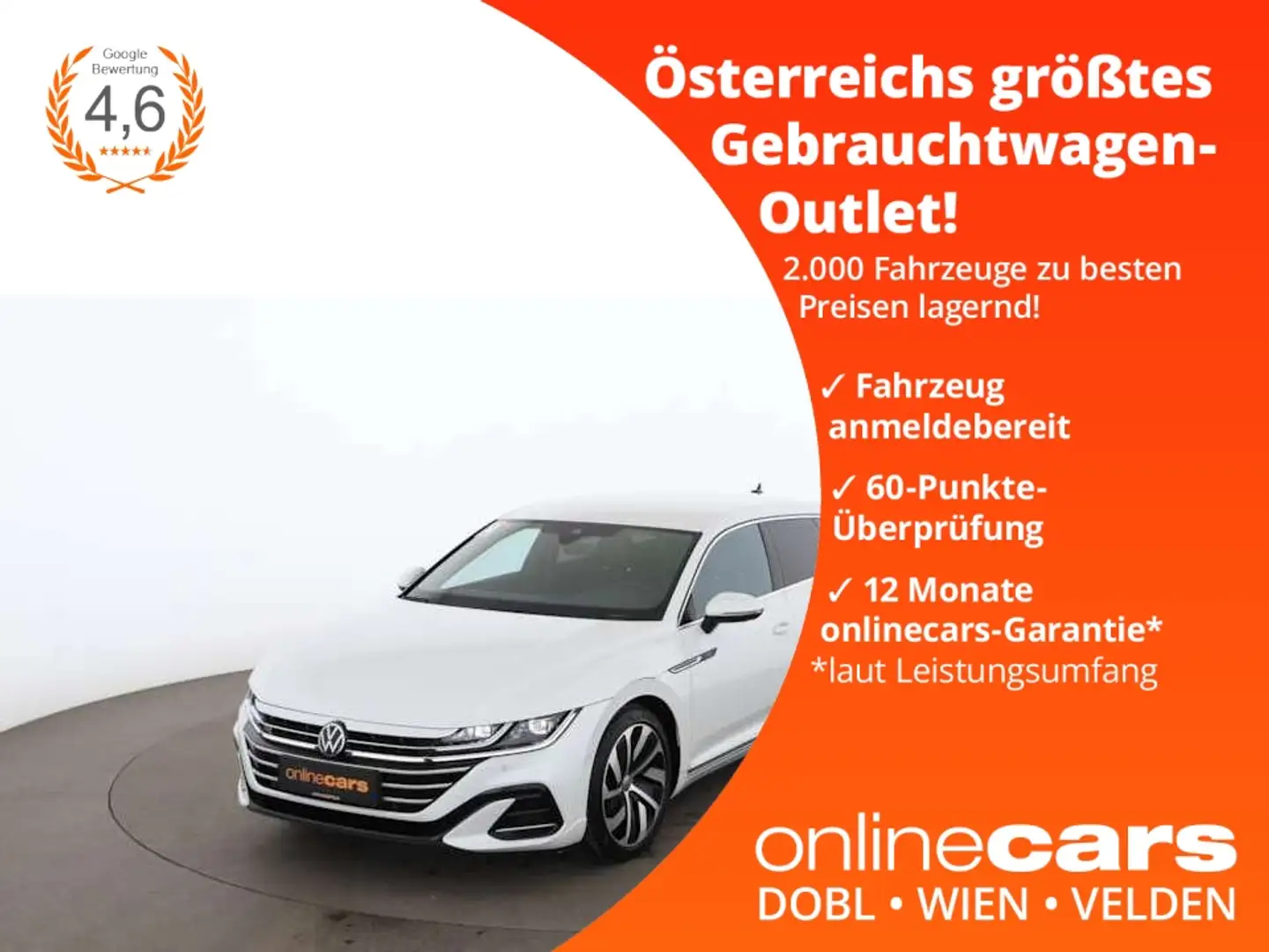 Volkswagen Arteon SB 2.0 TDI 4Motion R-Line Aut LED AHK NAV Weiß - 1