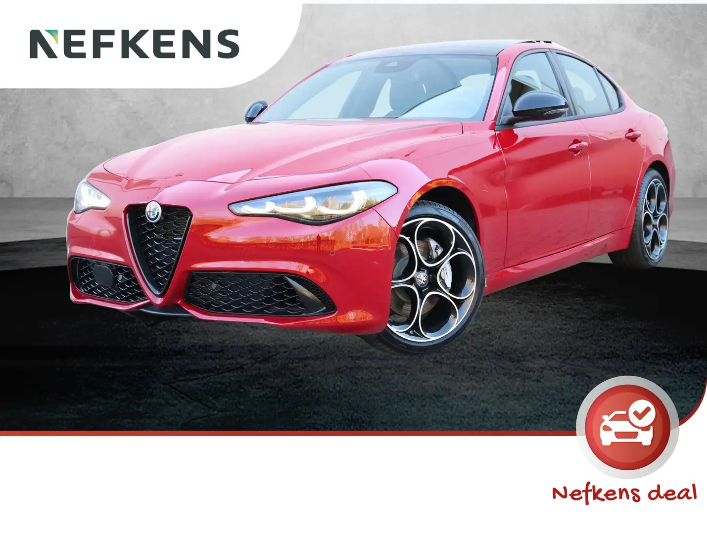 Alfa Romeo Giulia 2.0 280pk GME AWD Sprint | Schuifdak | Lederen Bek Red - 1