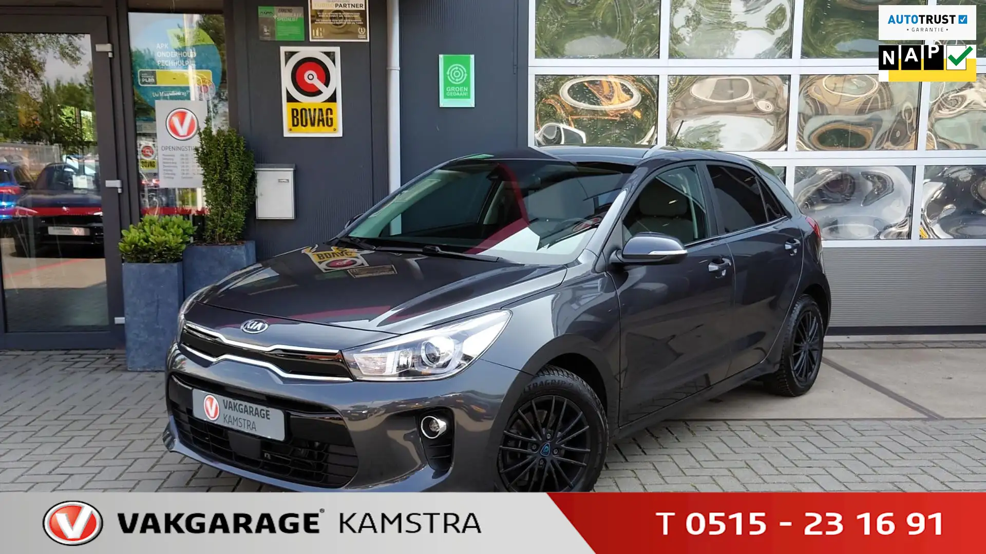 Kia Rio 1.0 TGDI ExecutiveLine Navi/Clima/Cruise/Camera/PD Grijs - 1