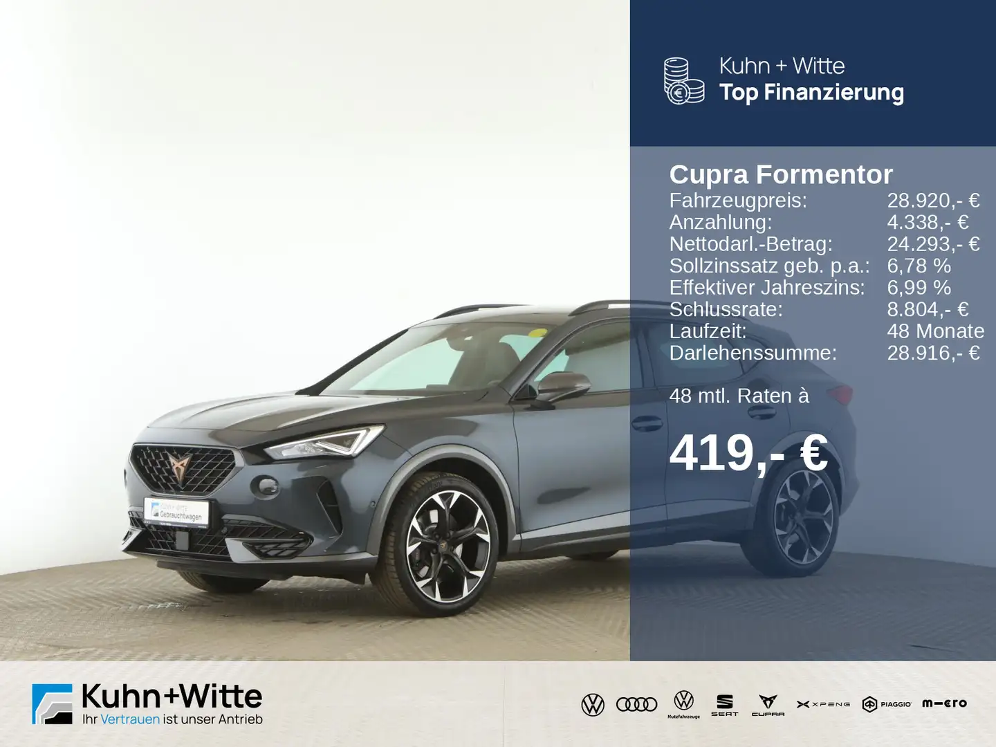 CUPRA Formentor VZ 2.0 TSI 4Drive *AHK*LED*RFK*Navi*Be Grijs - 1