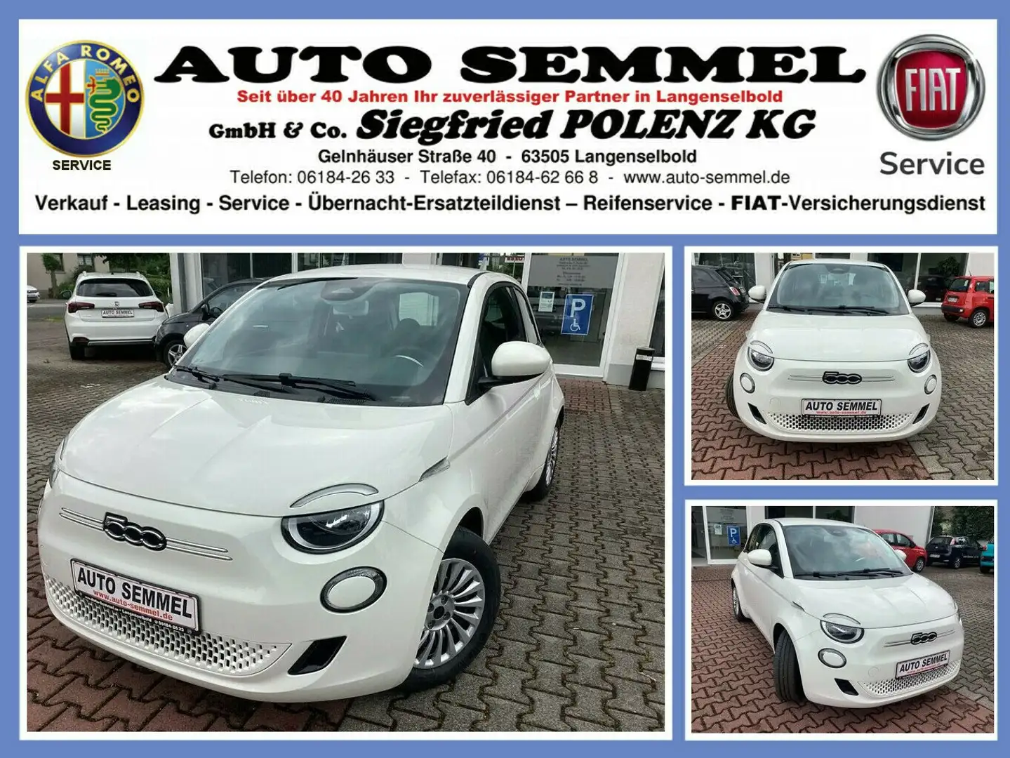 Fiat 500e 42kWh 118PS Bílá - 1
