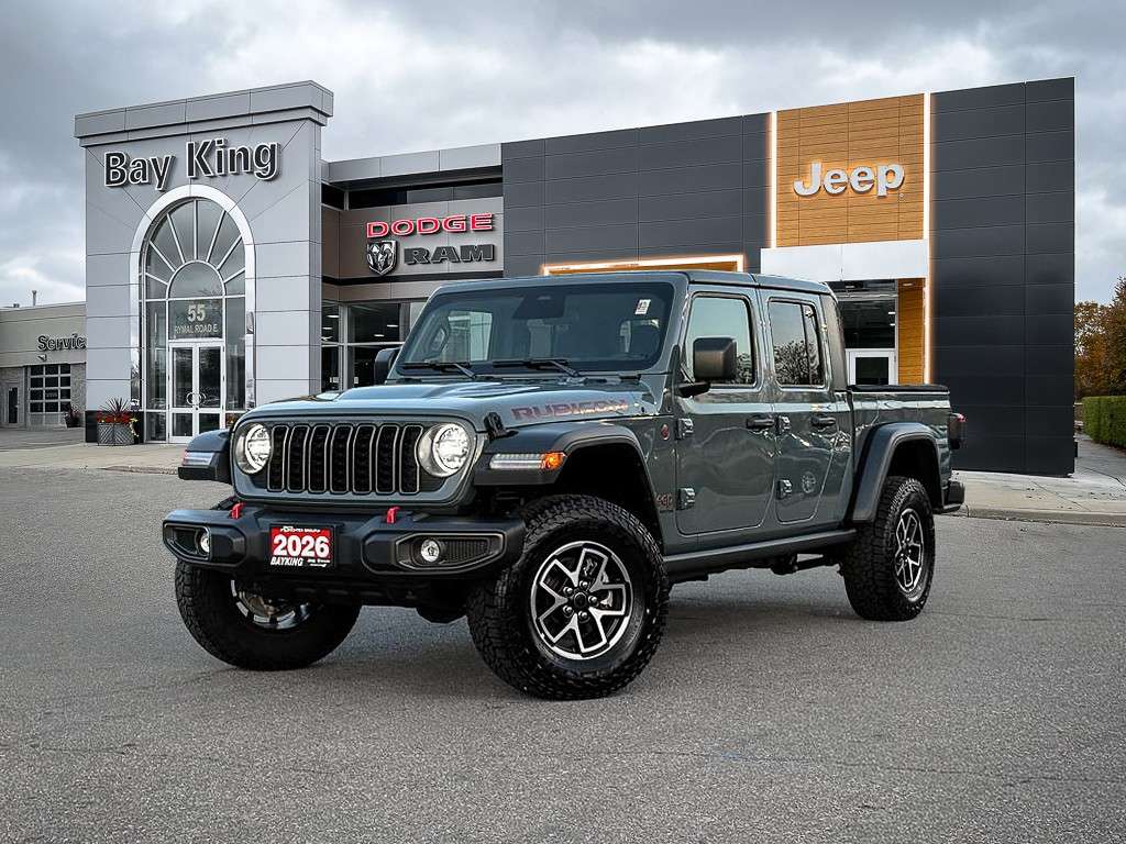 2026 Jeep Gladiator Rubicon | TONNEAU COVER | SPRAY-IN BEDLINER | TRAILER HITCH | ADAPTIVE CRUISE |