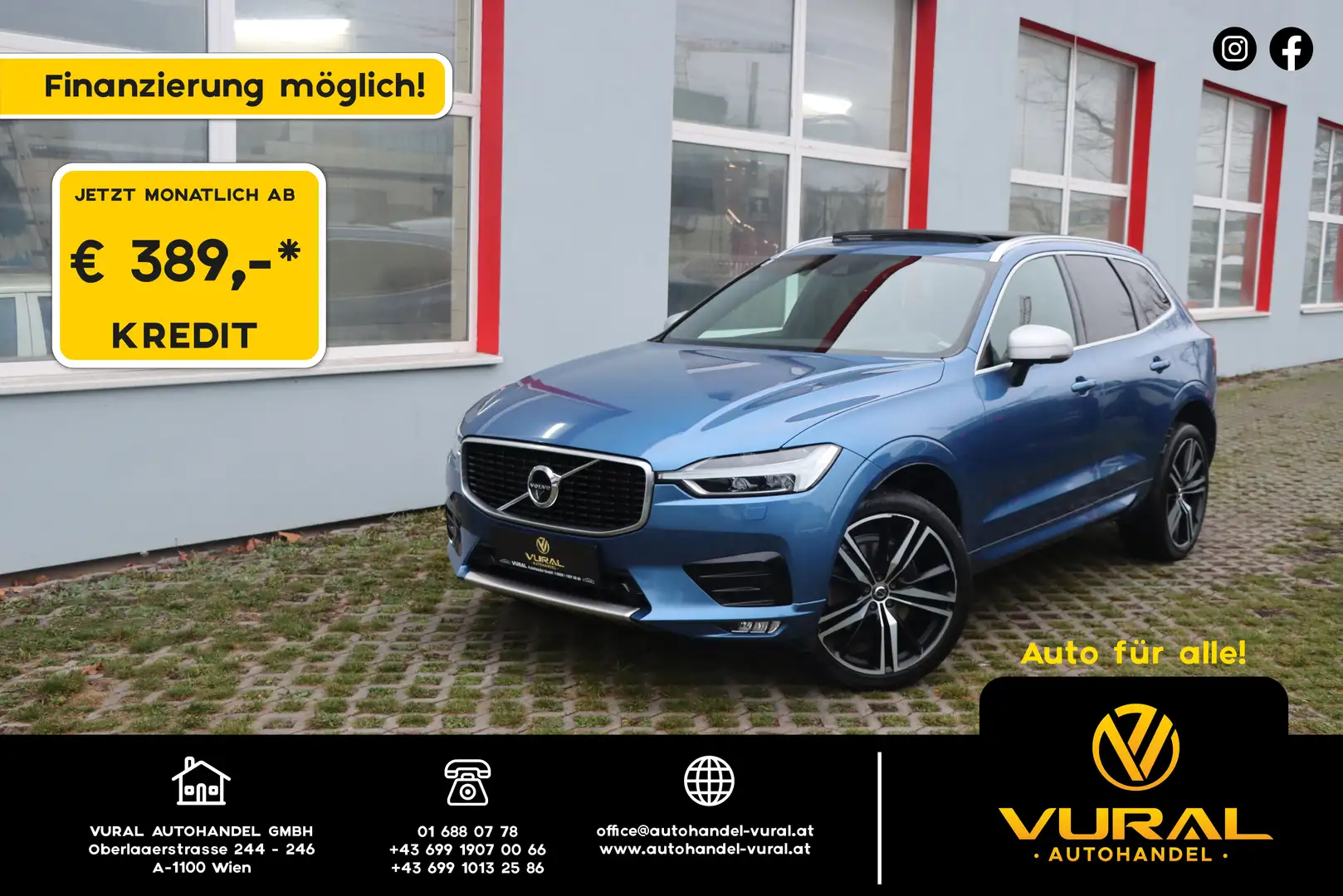 Volvo XC60 R Design AWD | PANORAMA | Head-Up | 360° Kamera Blau - 1