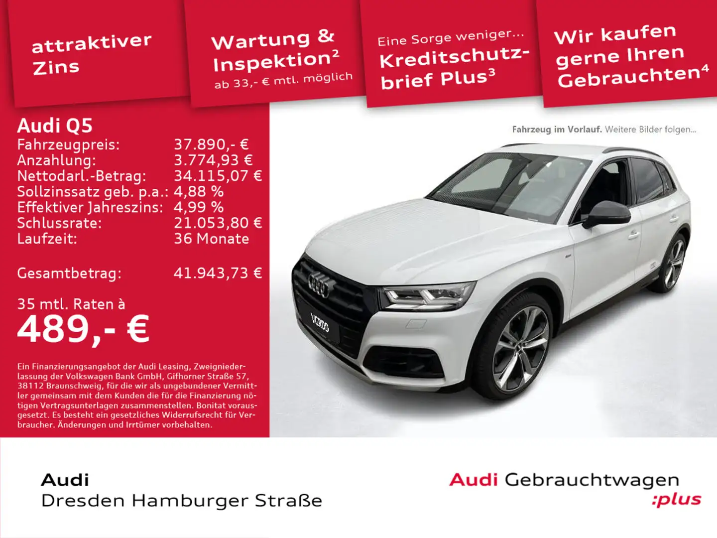 Audi Q5 SUV Sport 45 TFSI quattro S tronic AHZV B&O Weiß - 1