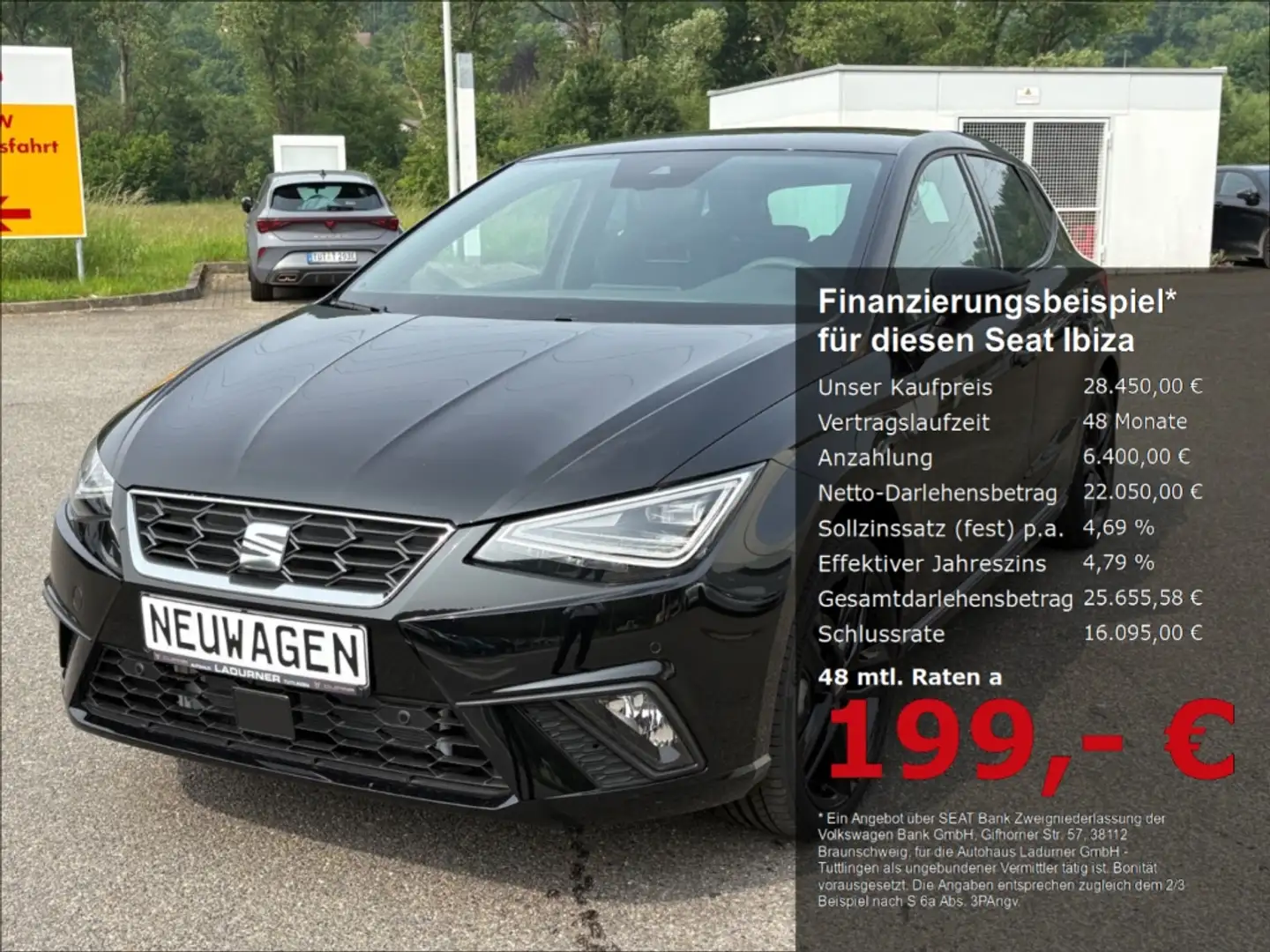SEAT Ibiza FR Black Edition 1.0 TSI *SHZ+RFK+KESSY* Schwarz - 1