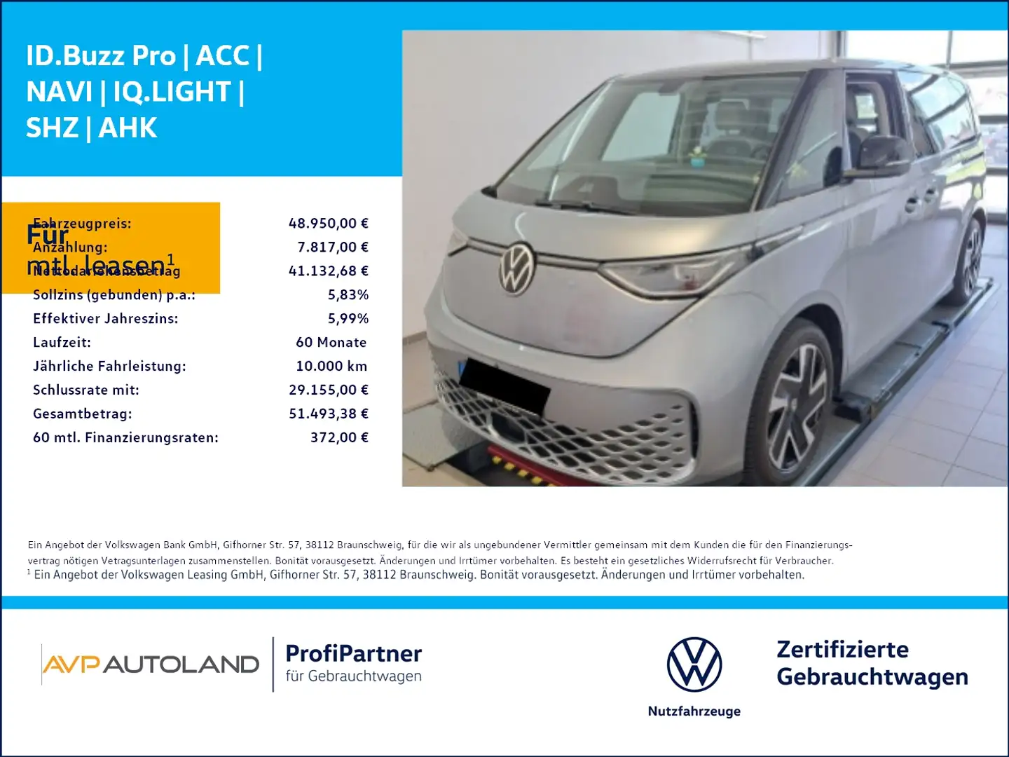 Volkswagen ID. Buzz ID.Buzz Pro | ACC | NAVI | IQ.LIGHT | SHZ | AHK Silber - 1