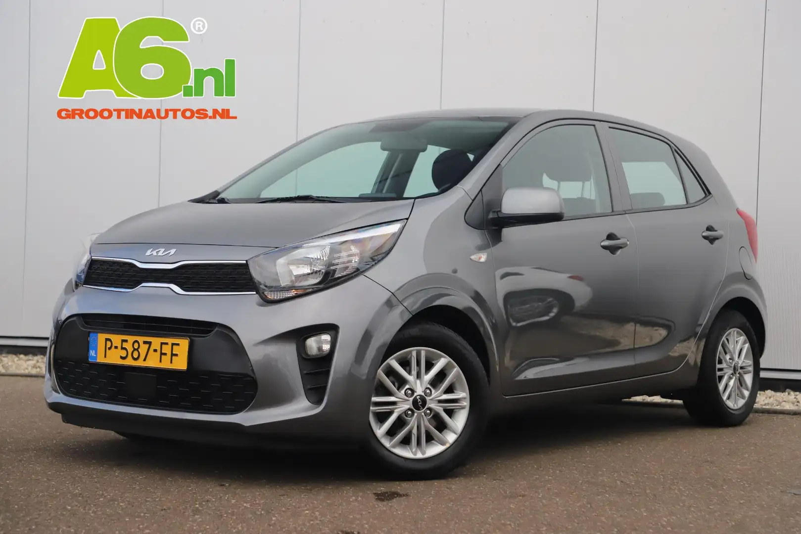 Kia Picanto 1.0 DPi DynamicLine Carplay Android Navigatie Acht Gris - 1