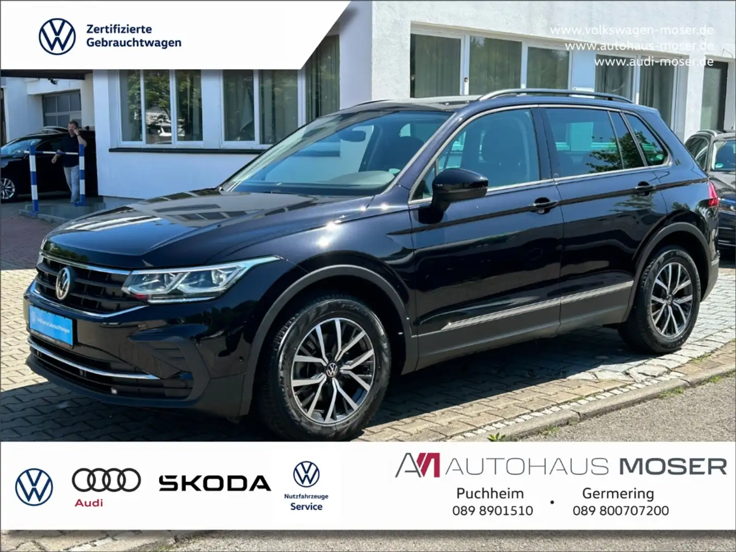 Volkswagen Tiguan 1.5 TSI DSG Life - MTRX*STHZG*APP*ASSIST!! Schwarz - 1