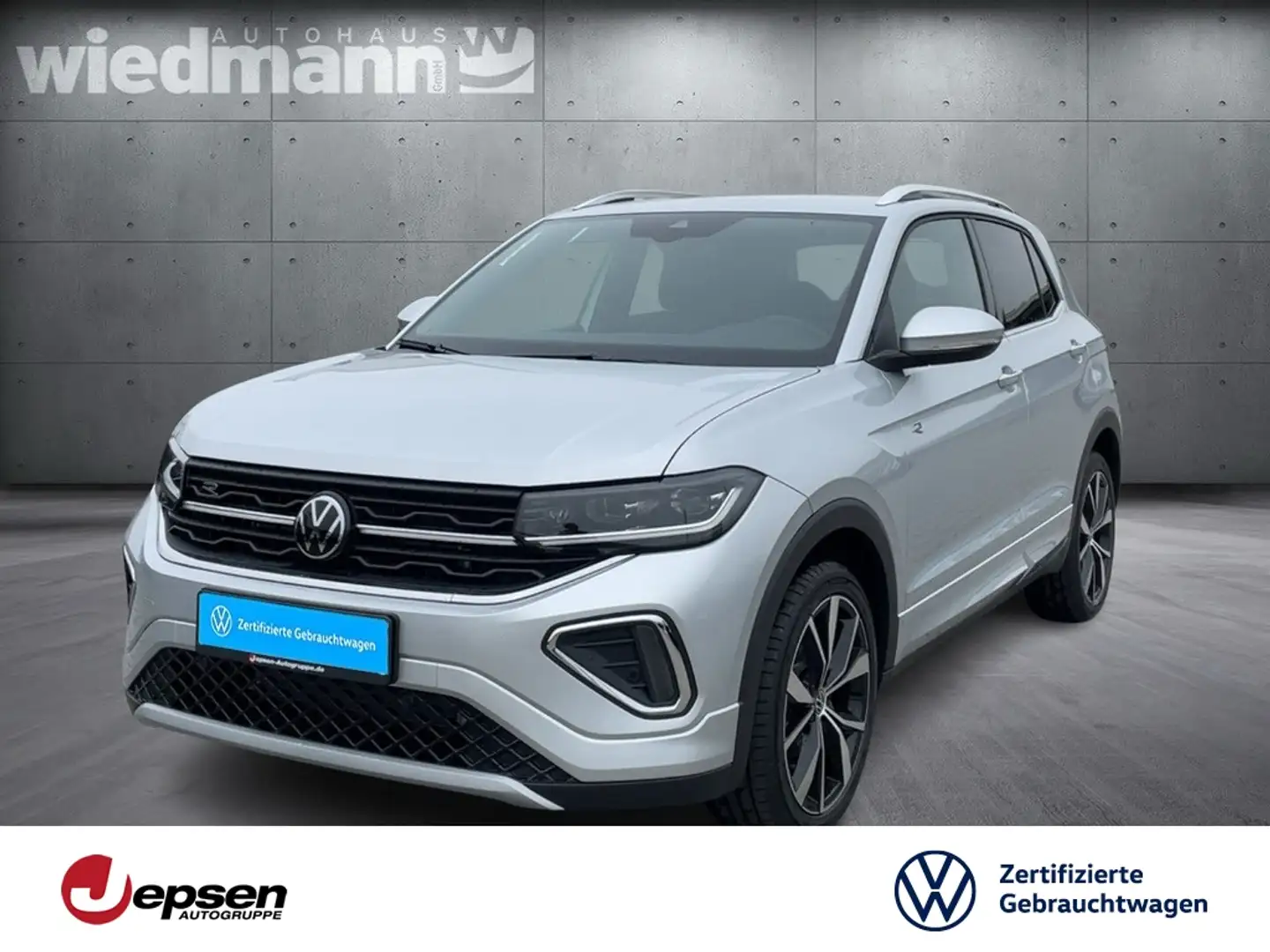 Volkswagen T-Cross R-Line 1.0 TSI DSG AHK+Navi+LM+RearView Silber - 1