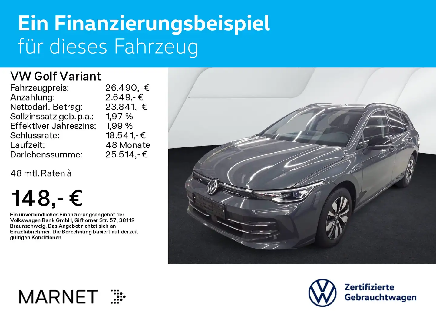 Volkswagen Golf Variant Golf VIII Variant 1.5 TSI GOAL*LED*AHK*KAMERA*NA Grau - 2