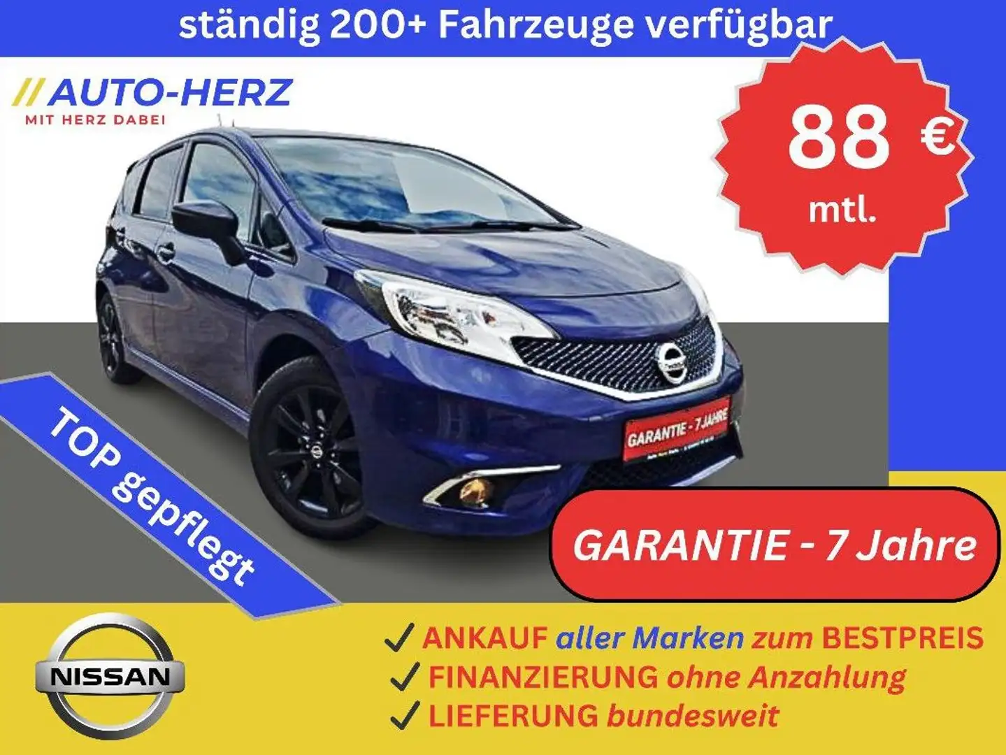 Nissan Note Black Edition Klimaauto+PDC+Sitzheizg+Navi Blau - 1