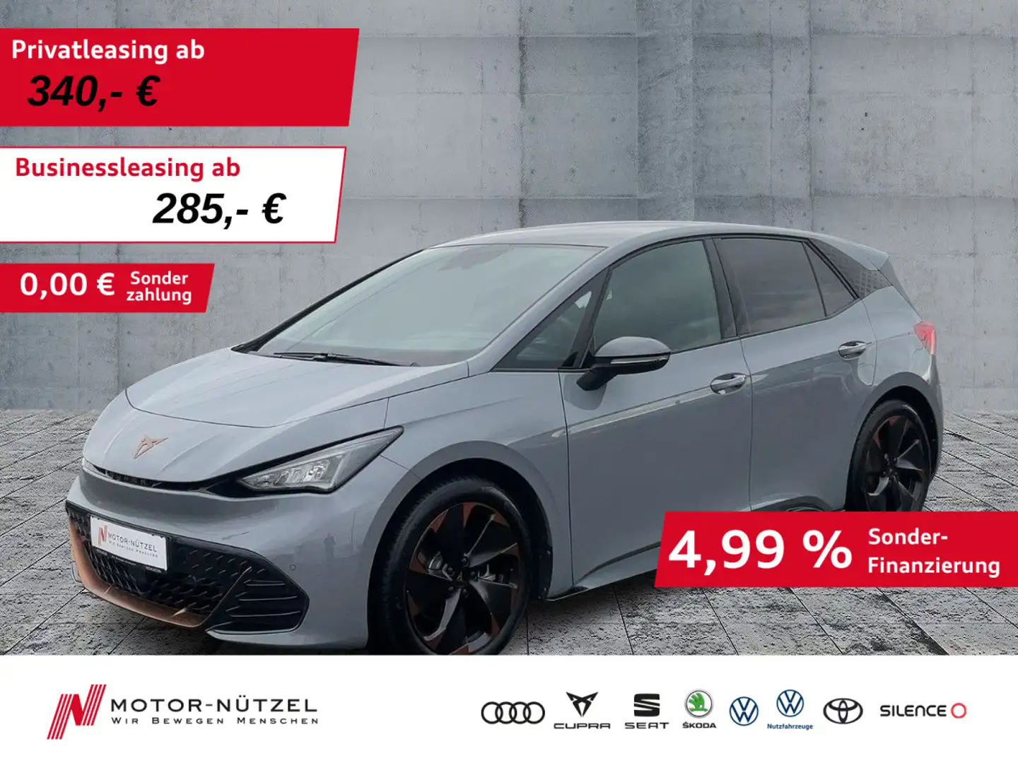 CUPRA Born 150 kW LED+NAVI+ACC+DAB+SHZ+RÜCKFAHRKAMERA Grijs - 1