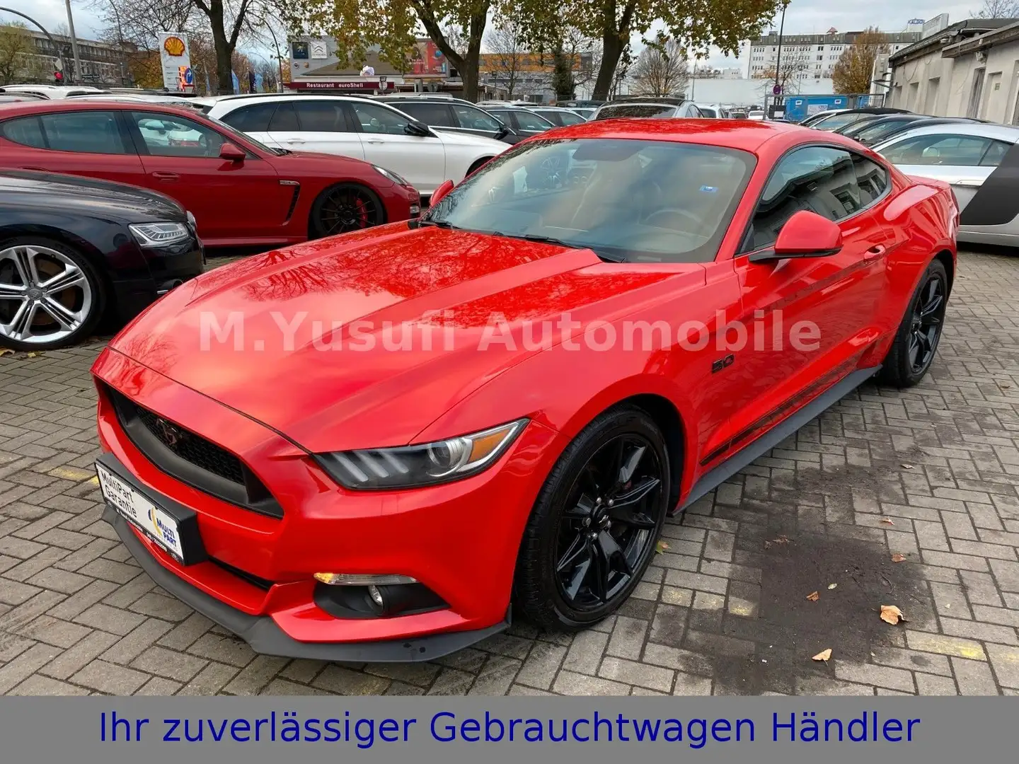 Ford Mustang MUSTANG GT 5.0 V8 AUTOMATIK|NAVI|LEDER/LAUT! Rot - 1