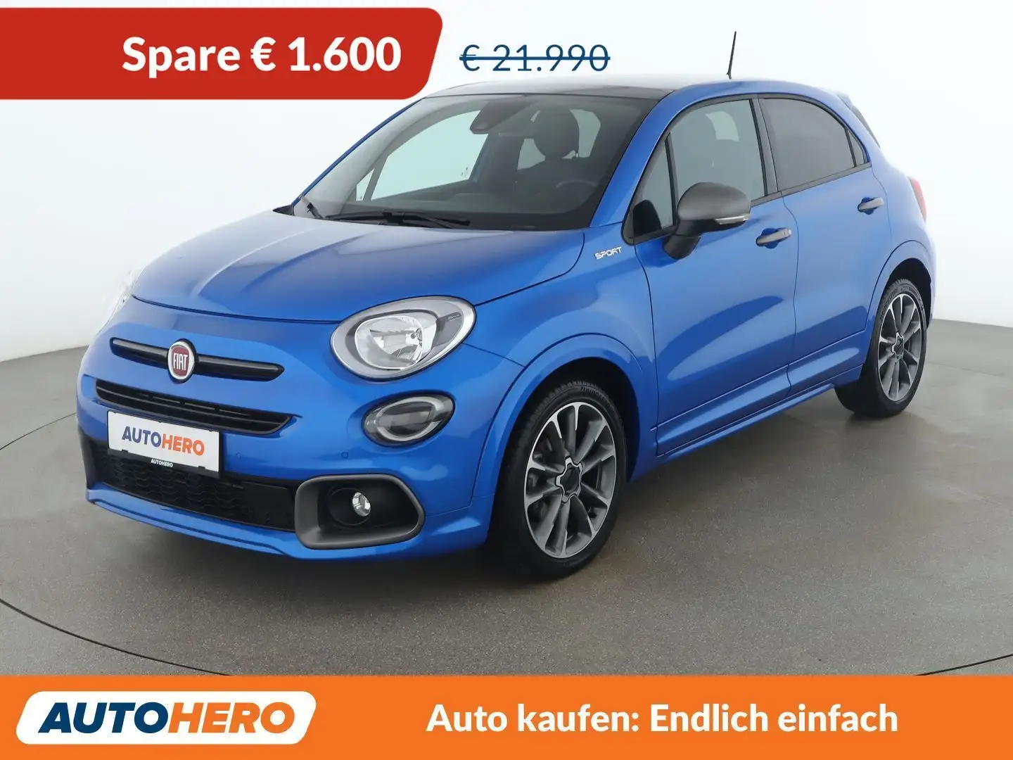 Fiat 500X 1.6 M-Jet Sport Blau - 1