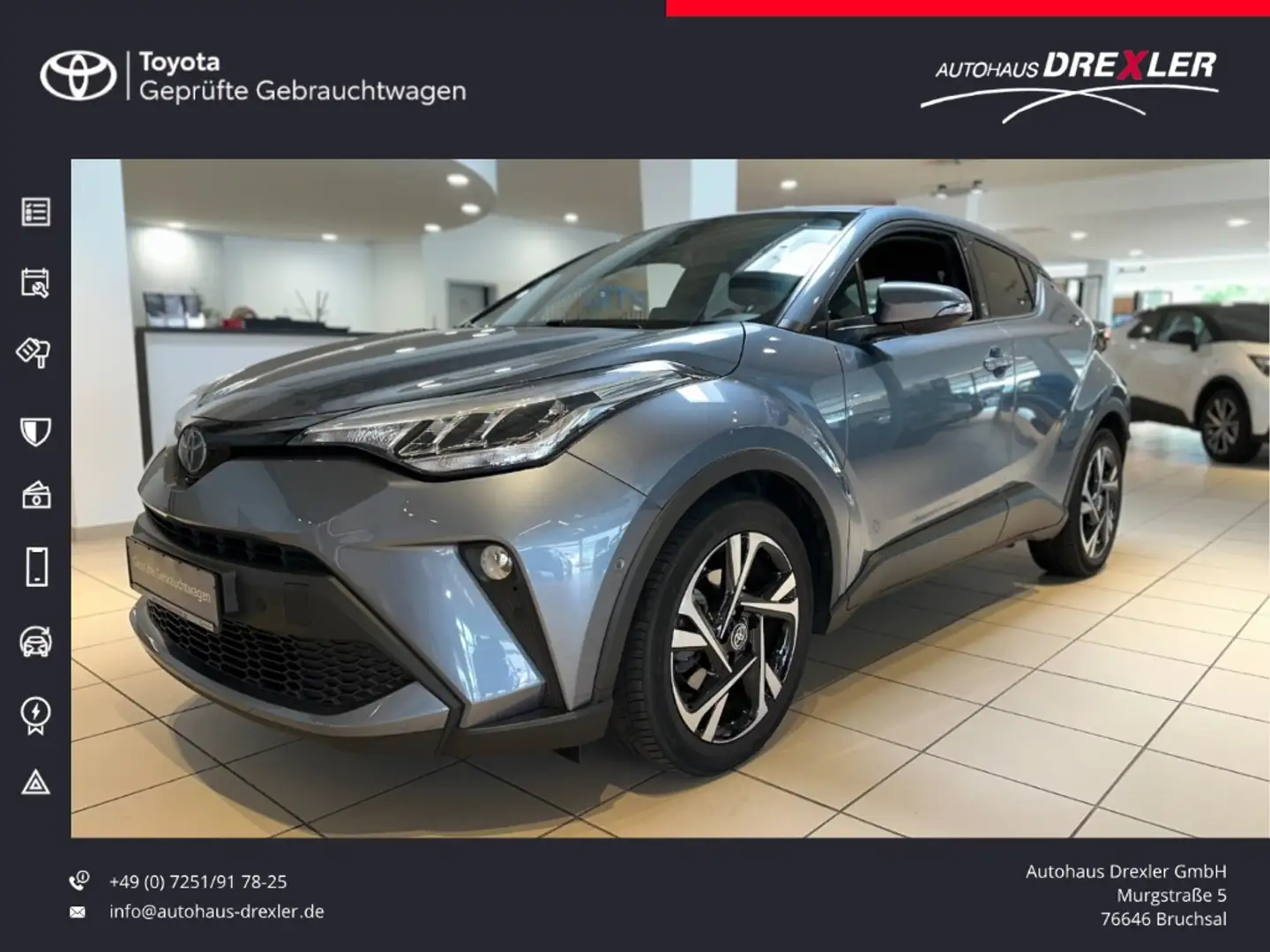 Toyota C-HR Hybrid Team D (Kamera, Navi, Apple Carplay) Bleu - 1