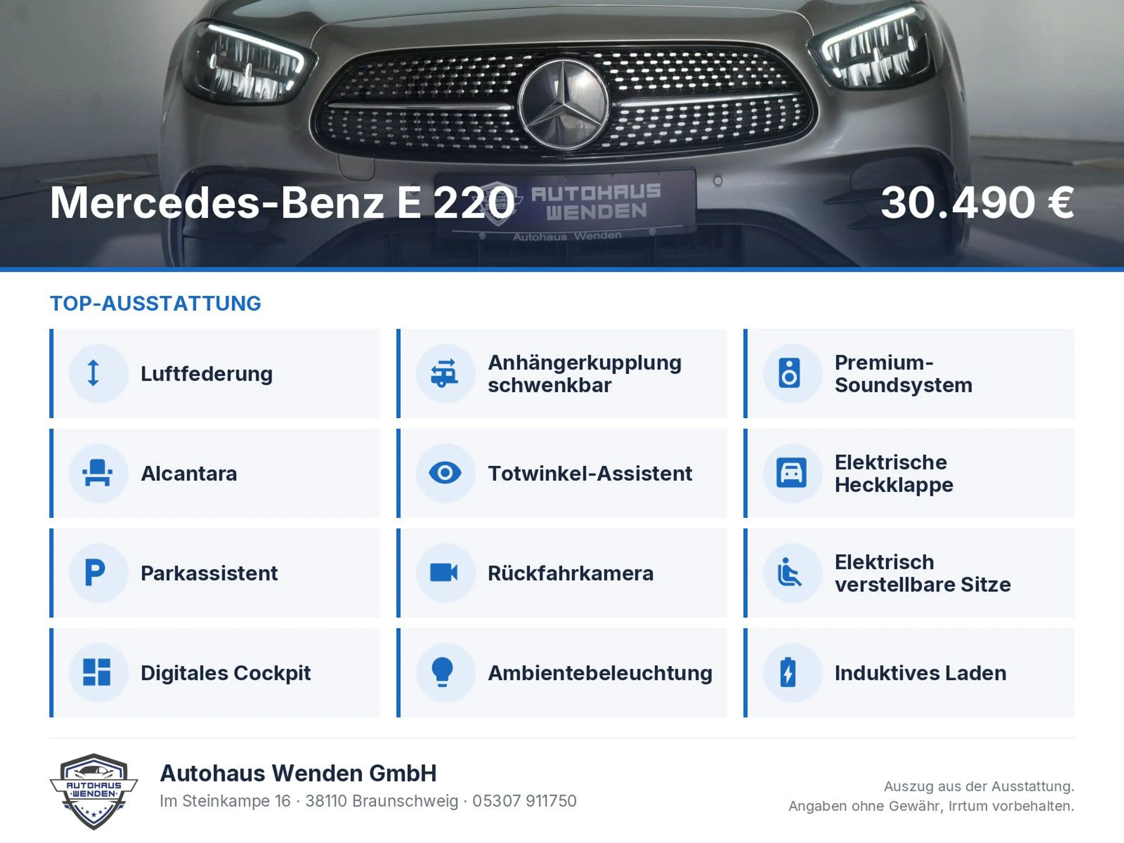 Mercedes-Benz E 220 d T 9G-Tronic AMG Kamera/Burmester/AHK/Lan — photo 6