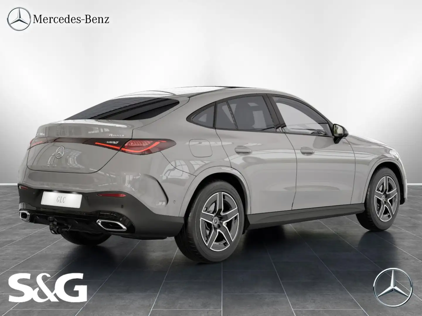 Mercedes-Benz GLC 300 d 4M Coupé AMG MBUX+360°+D-LED+AHK+Pano Gri - 2