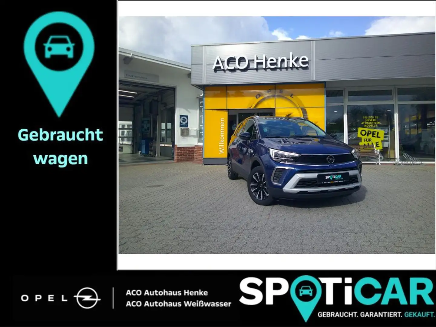 Opel Crossland 1.2 Automatik Elegance Blau - 1