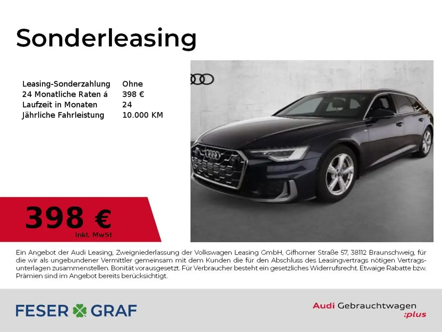 Audi A6 Avant 45 TFSI qu. S line/Matrix/Pano/ACC/AHK/ Blau - 1