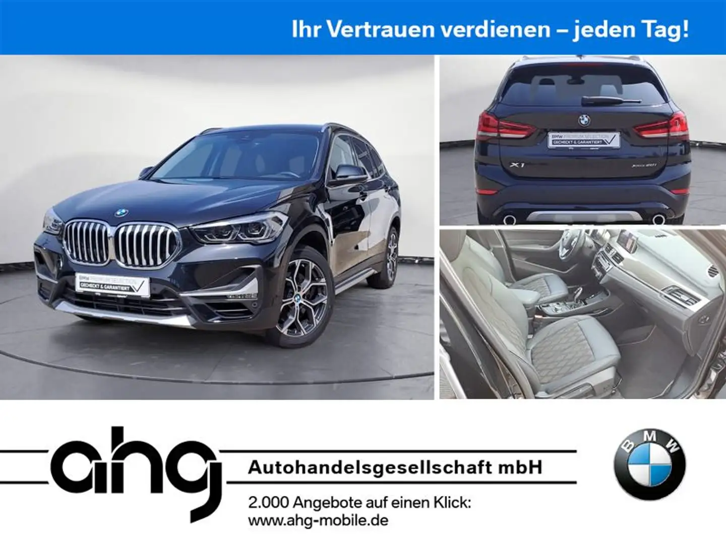 BMW X1 xDrive20i xLine Aut. Navi AHK LED HiFi PDC Noir - 1
