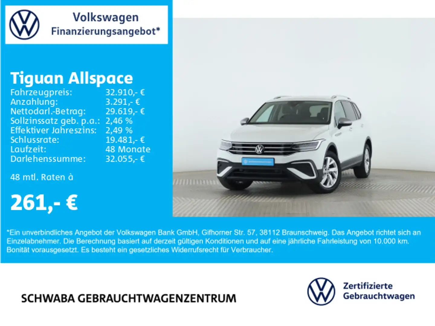 Volkswagen Tiguan Allspace Life 1.5 TSI DSG *ACC*AHK*18''* White - 1
