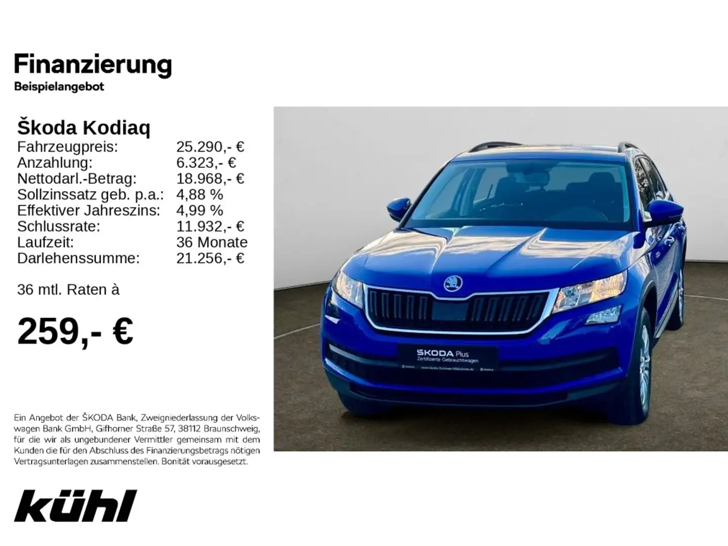 Skoda Kodiaq 1.5 TSI DSG 7. Sitzer Active Navi, AHK Blauw - 1