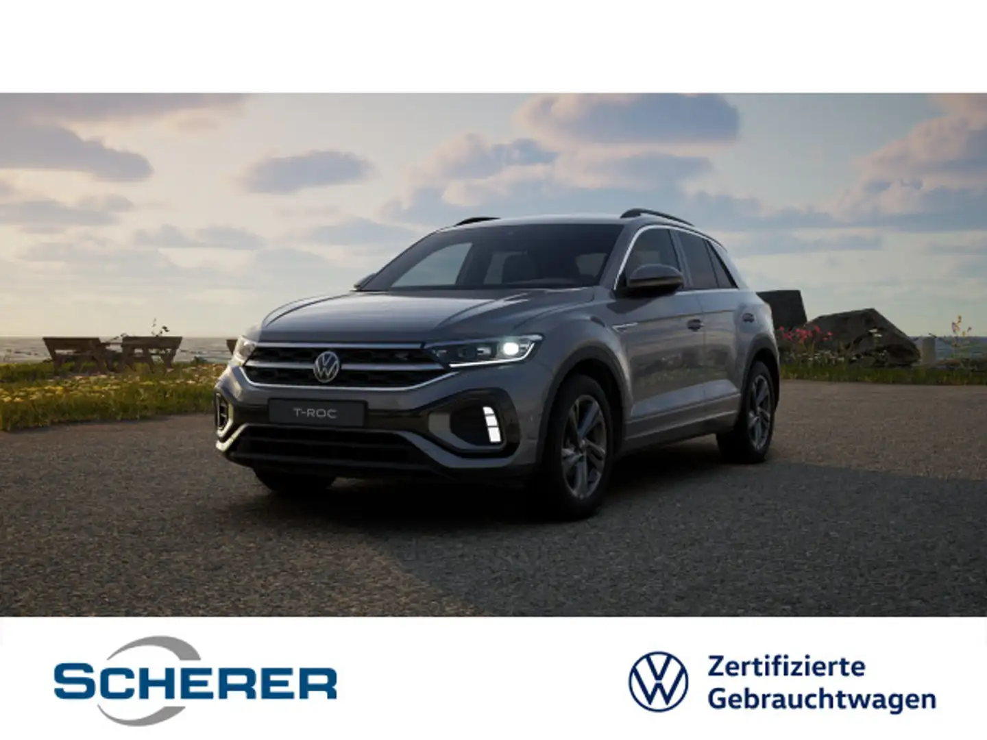 Volkswagen T-Roc R line 1.5 TSI DSG LED+ NAVI AHK RFK ACC Grau - 1