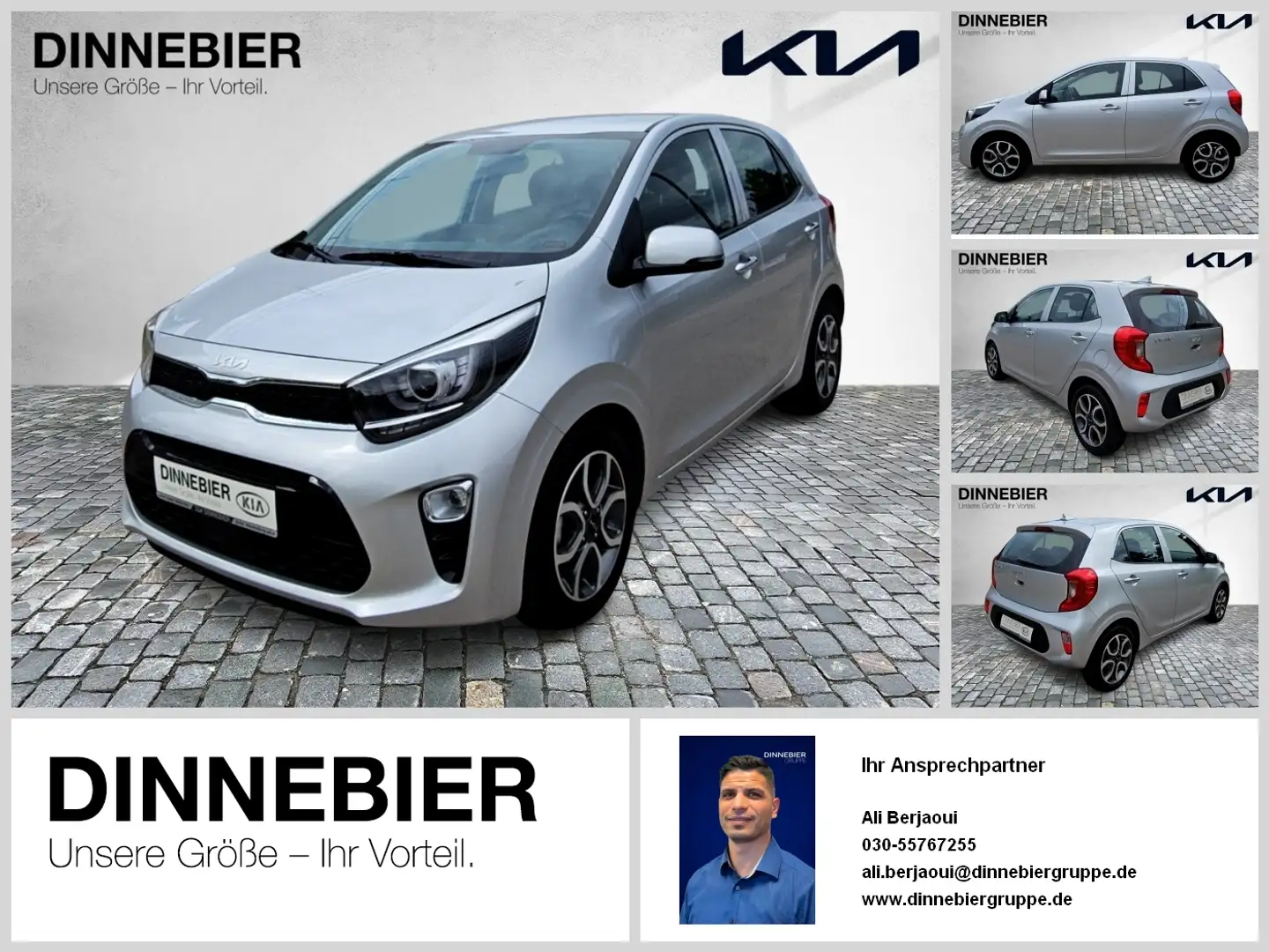 Kia Picanto 1.2 Spirit Automatik+Navi+Kamera+SHZ Silber - 1