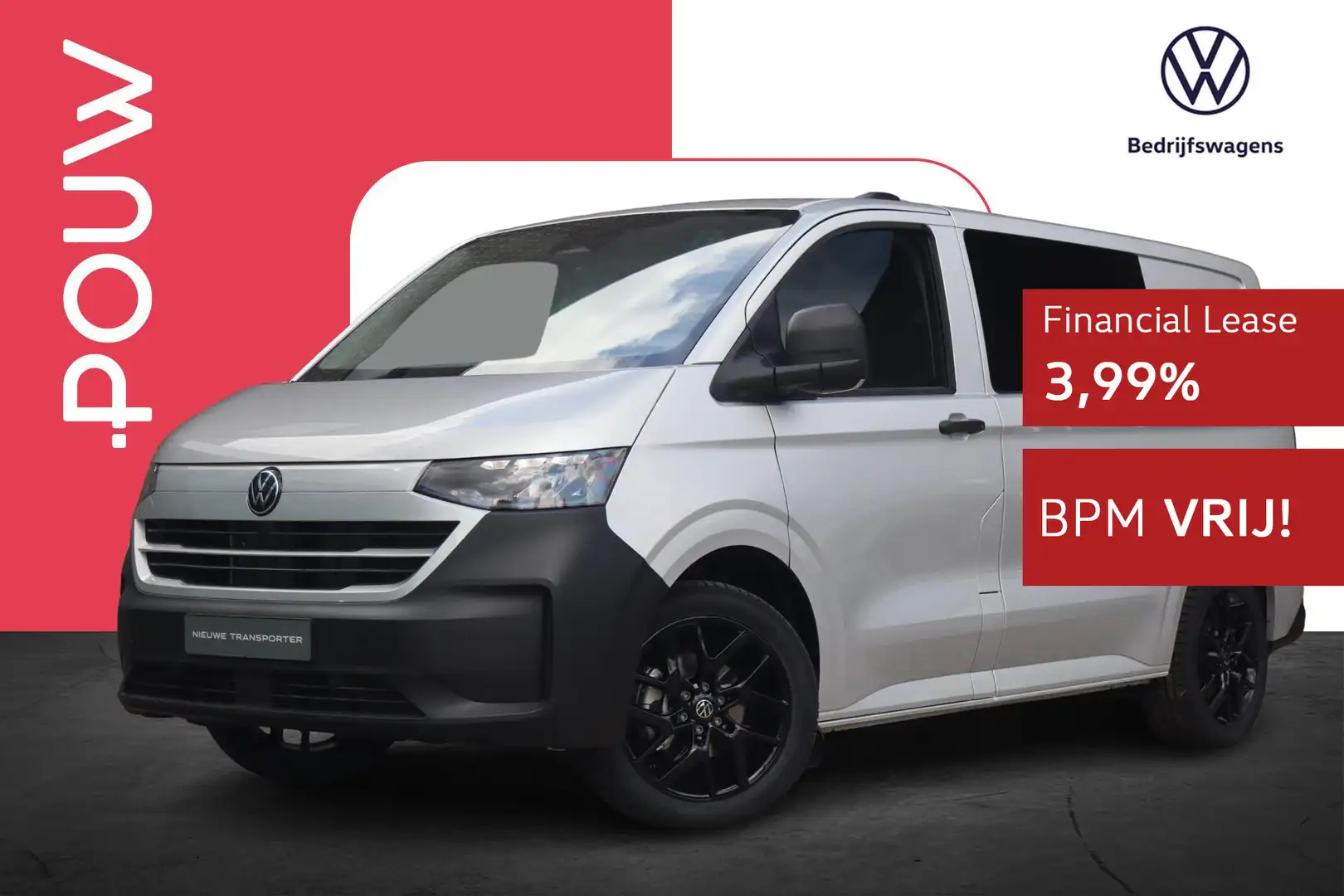 Volkswagen Transporter 2.0 TDI 110pk DC L1H1 30 Life | Climate Control | Gri - 1