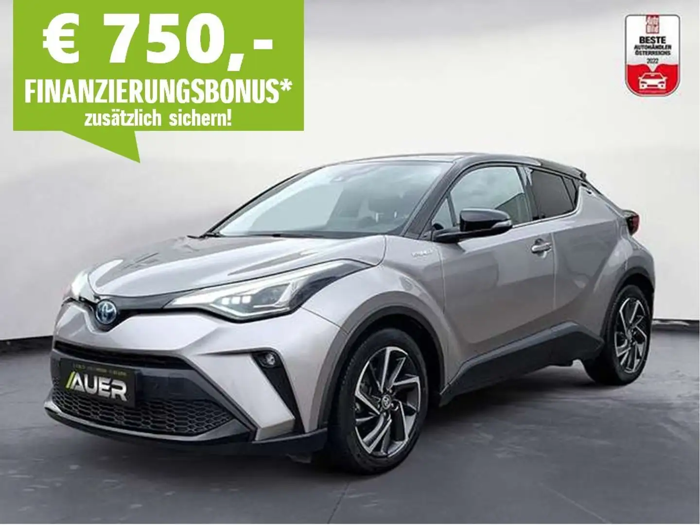Toyota C-HR 2,0 Hybrid C-ULT CVT 184PS | LED | Kam Silber - 1