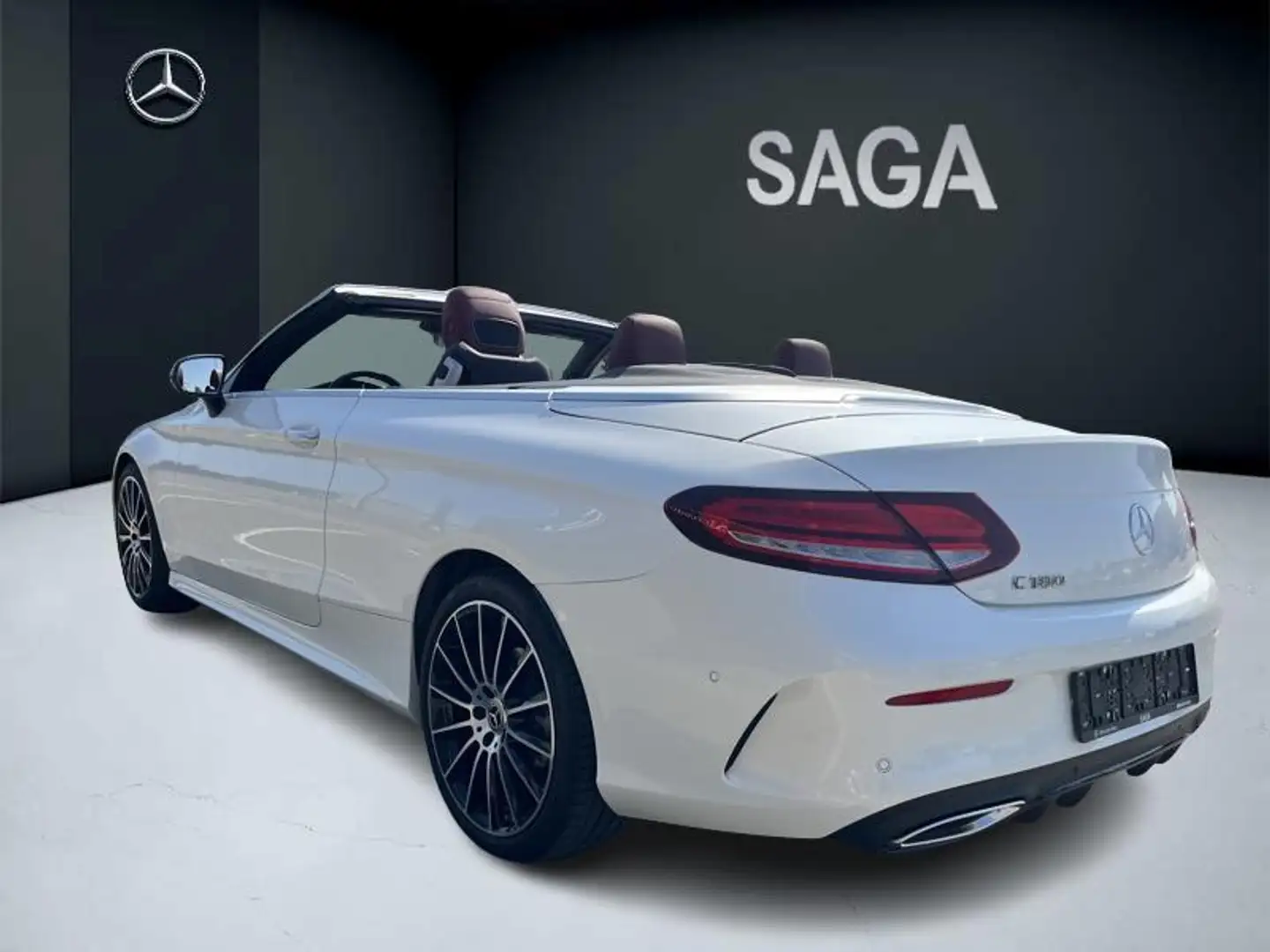 Mercedes-Benz C 180 Cabriolet 9G-tronic AMGLine Blanc - 2