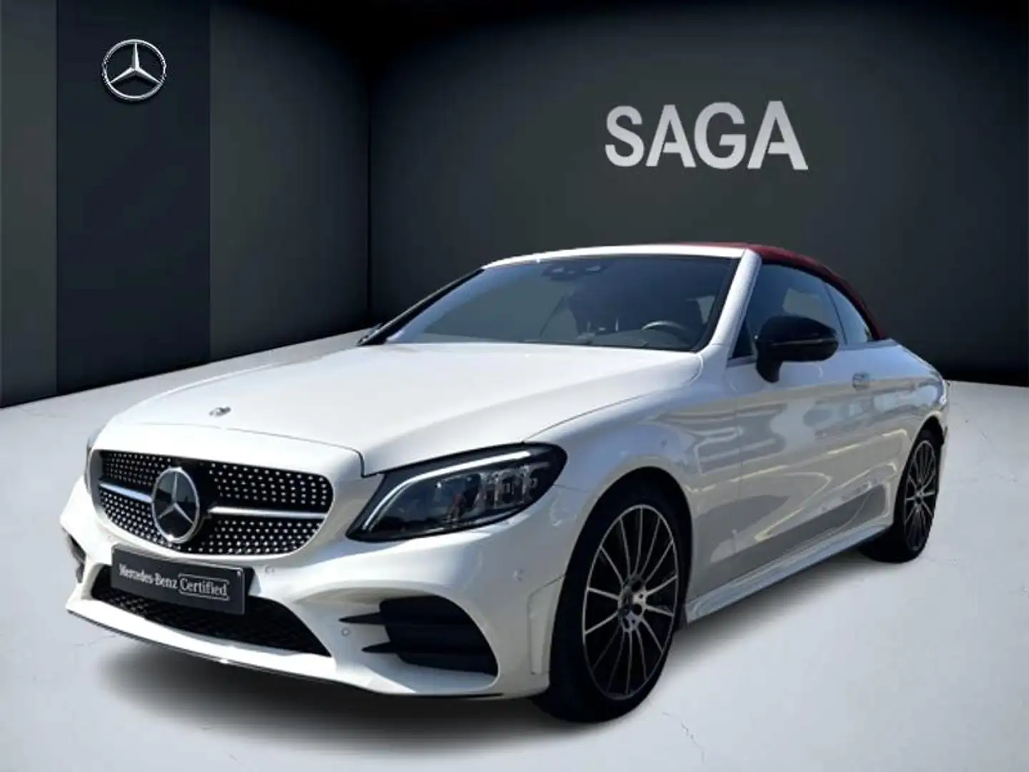 Mercedes-Benz C 180 Cabriolet 9G-tronic AMGLine Blanc - 1
