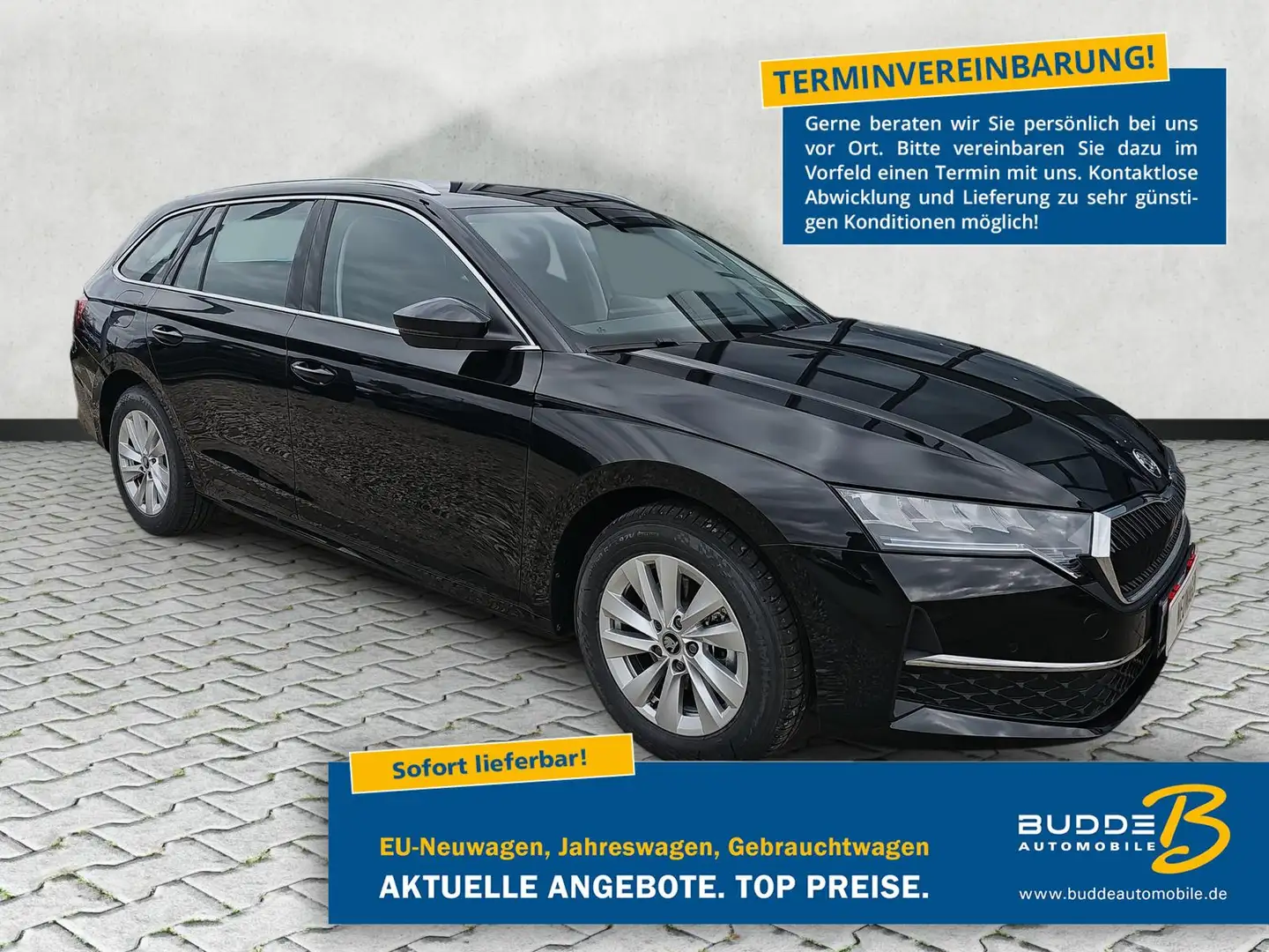 Skoda Octavia Combi 1.5 eTSI DSG Selection Navi Kessy Schwarz - 1