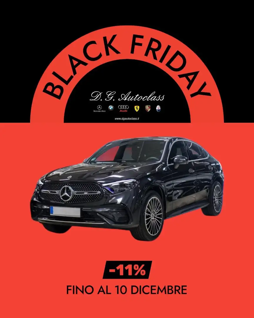 Mercedes-Benz GLC 200 AMG 4M Coupé AHK Distr. Navi Tetto Pano a LED Gris - 1