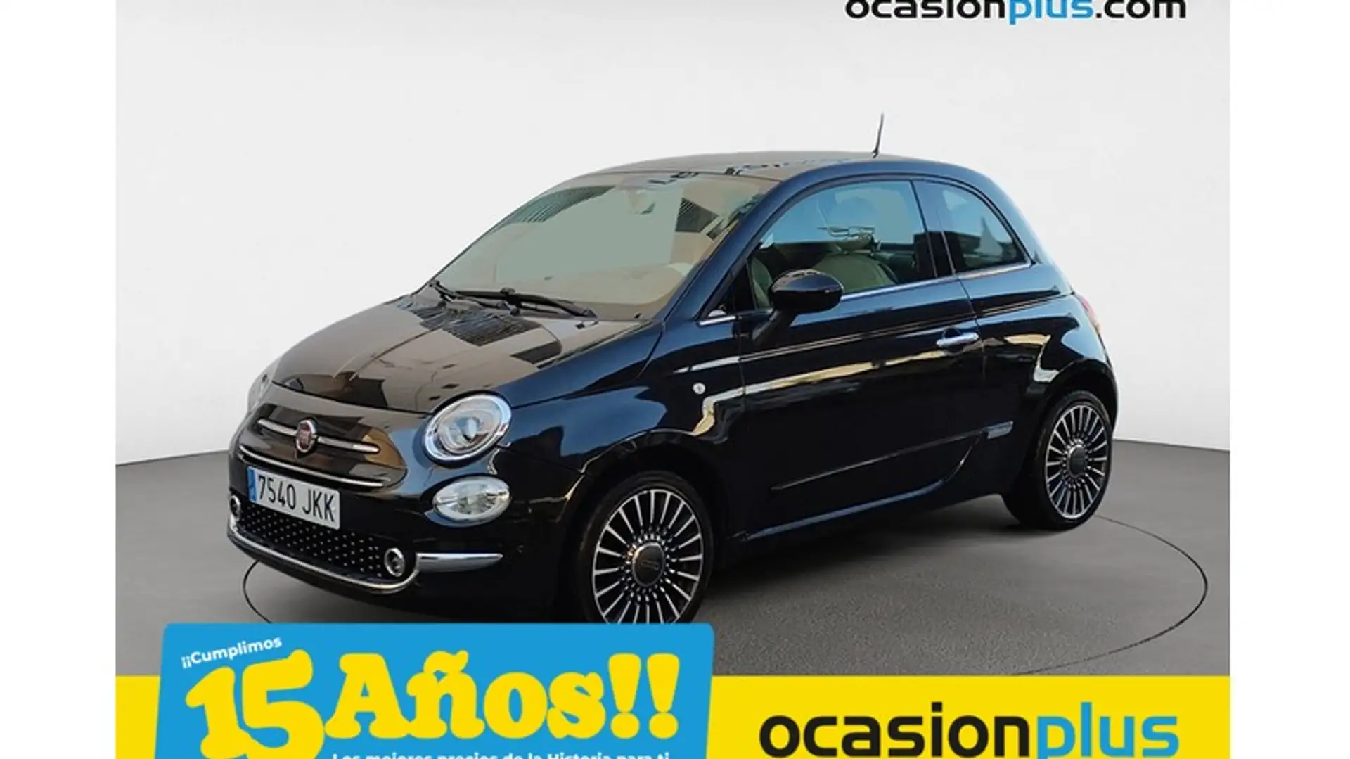 Fiat 500 1.2 Lounge Zwart - 1