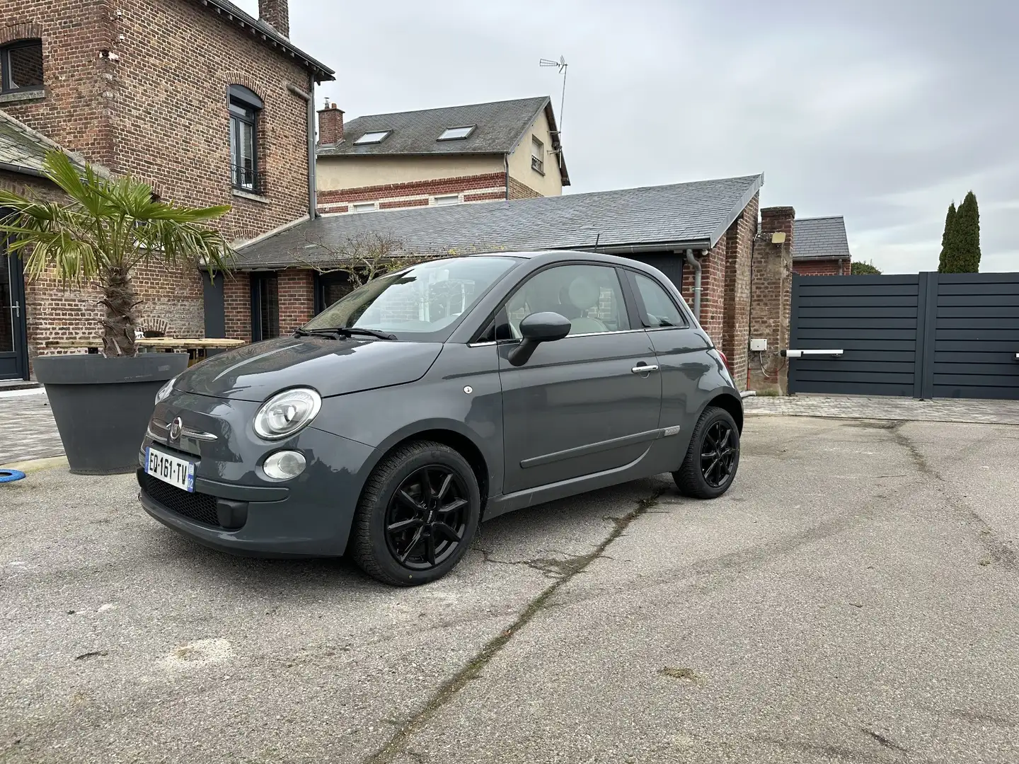 Fiat 500 1.2 69 ch Club Gris - 1