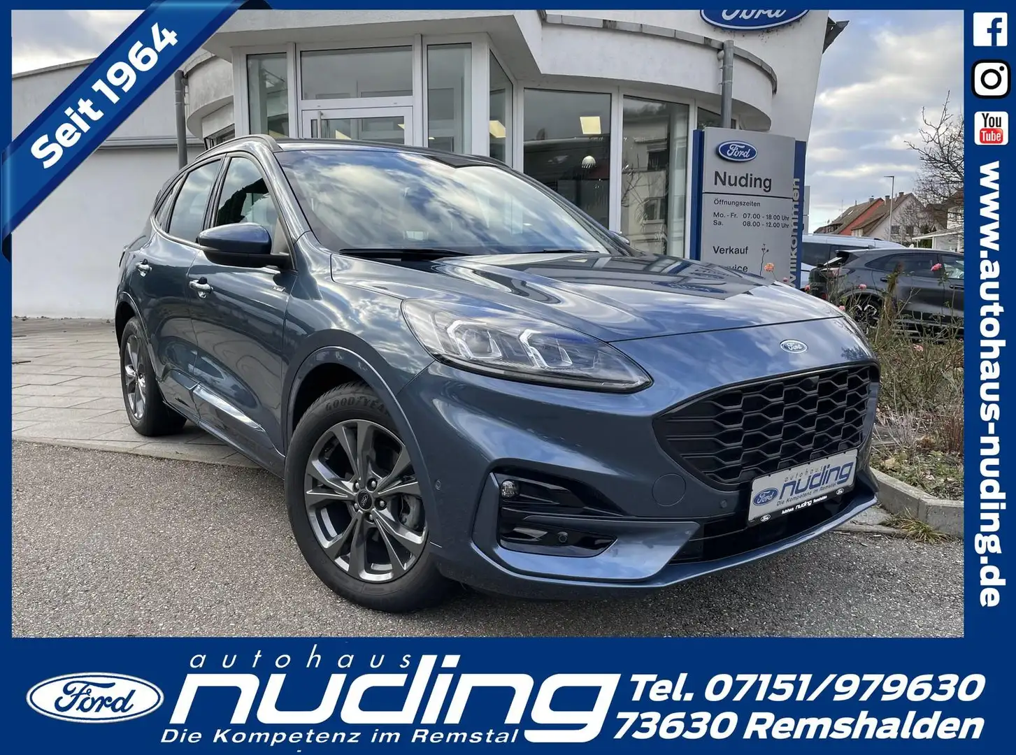 Ford Kuga 1.5 EcoBoost ST-Line ACC/LED/RFK/BLIS Bleu - 1