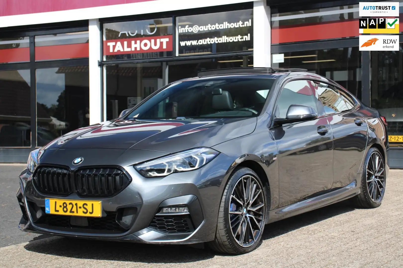 BMW 218 2-serie Gran Coupé 218i M-Sport - PANORAMADAK, CAM Gris - 1