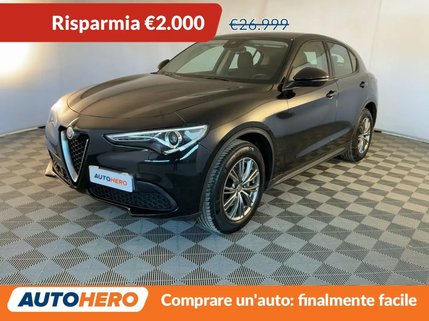 Alfa Romeo Stelvio 2.2 JTDM Business 190 CV AT8 Q4 Schwarz - 1