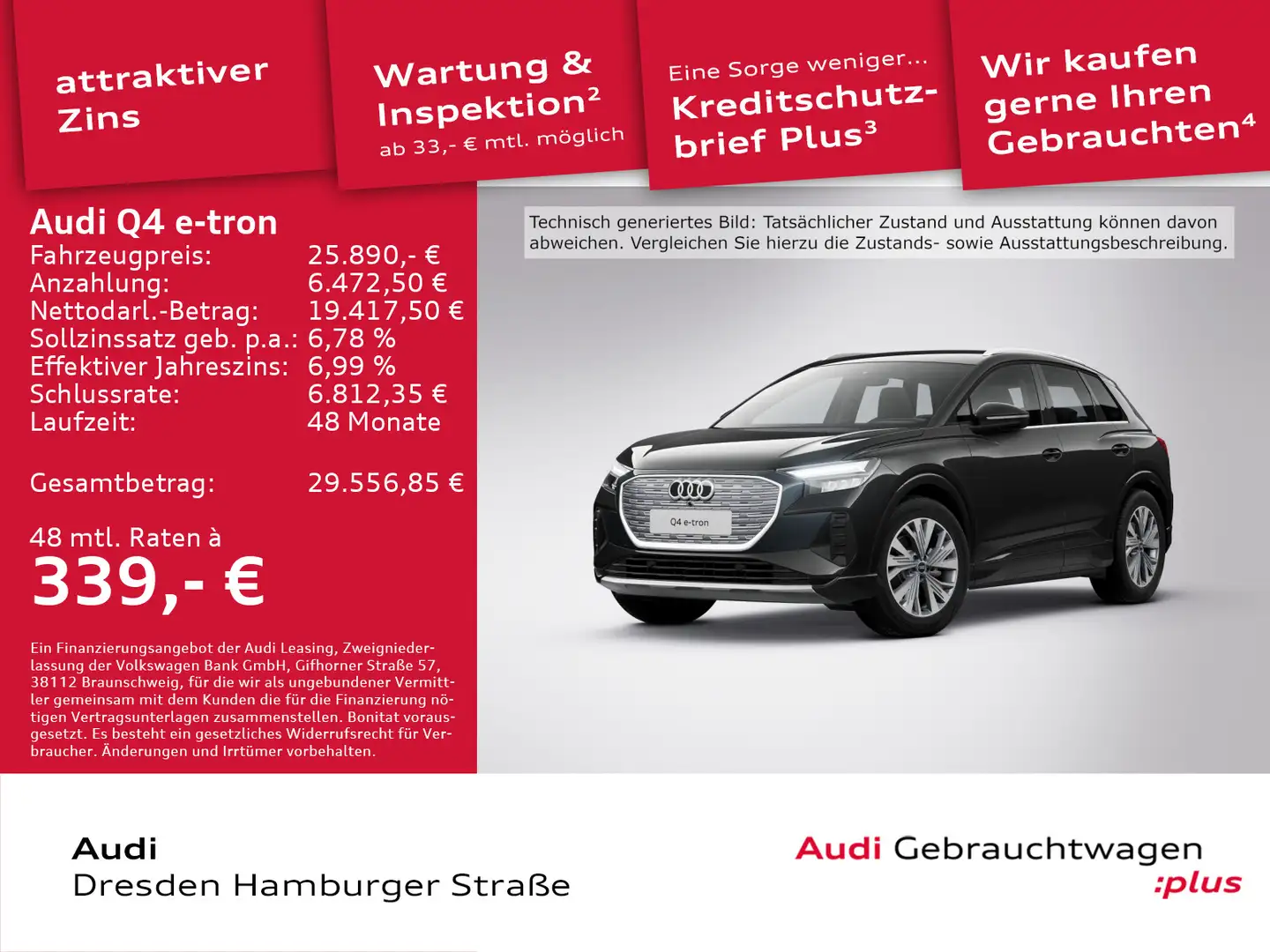 Audi Q4 e-tron 35 advanced LED Navi Schwarz - 1