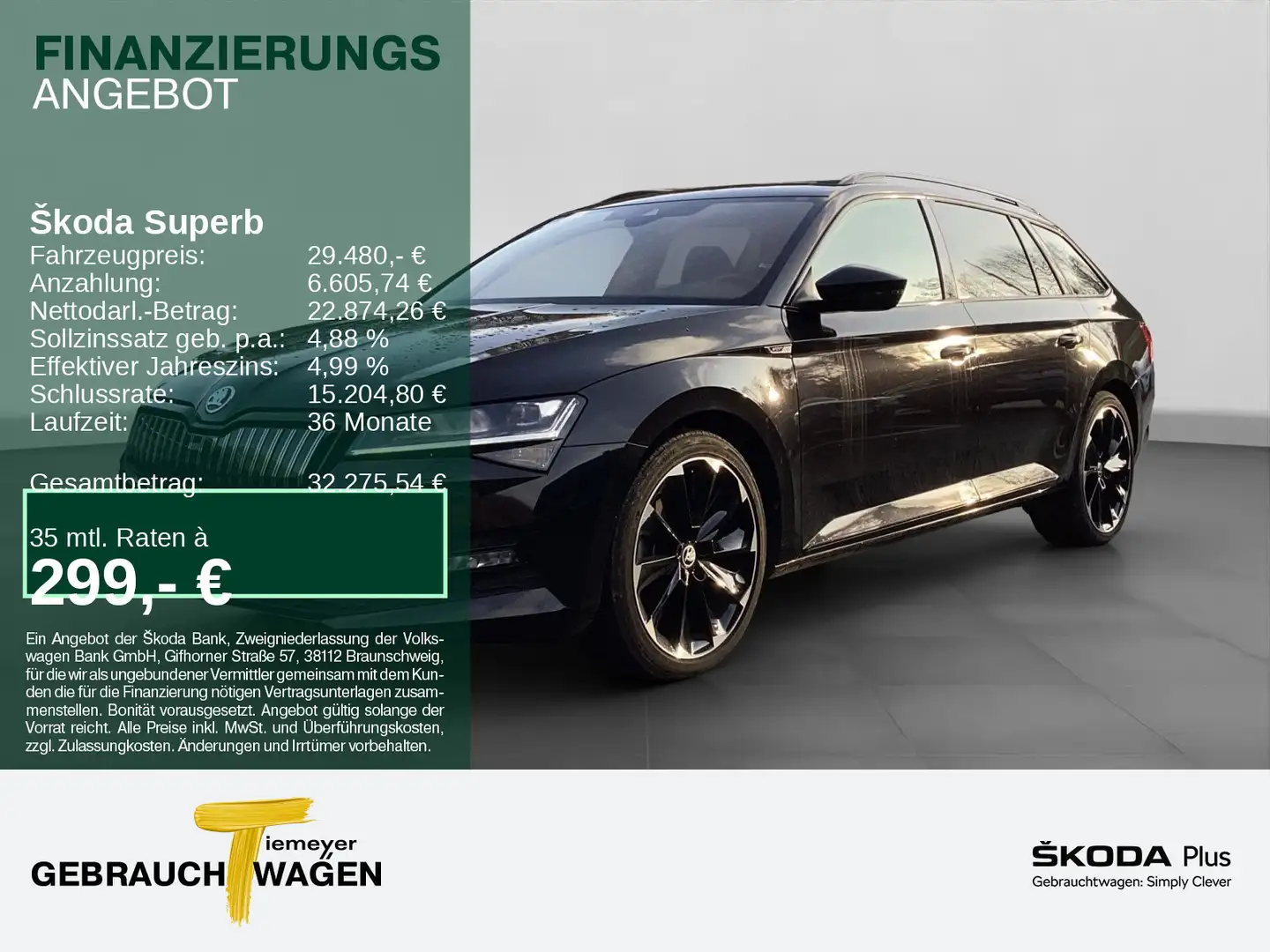 Skoda Superb Combi 1.4 iV SPORTLINE STDHZ AHK Schwarz - 1