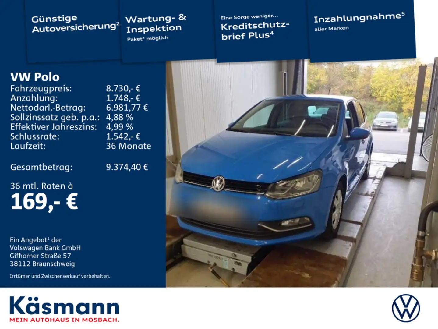 Volkswagen Polo Allstar 1.2TSI SHZ PDC GRA Bleu - 1