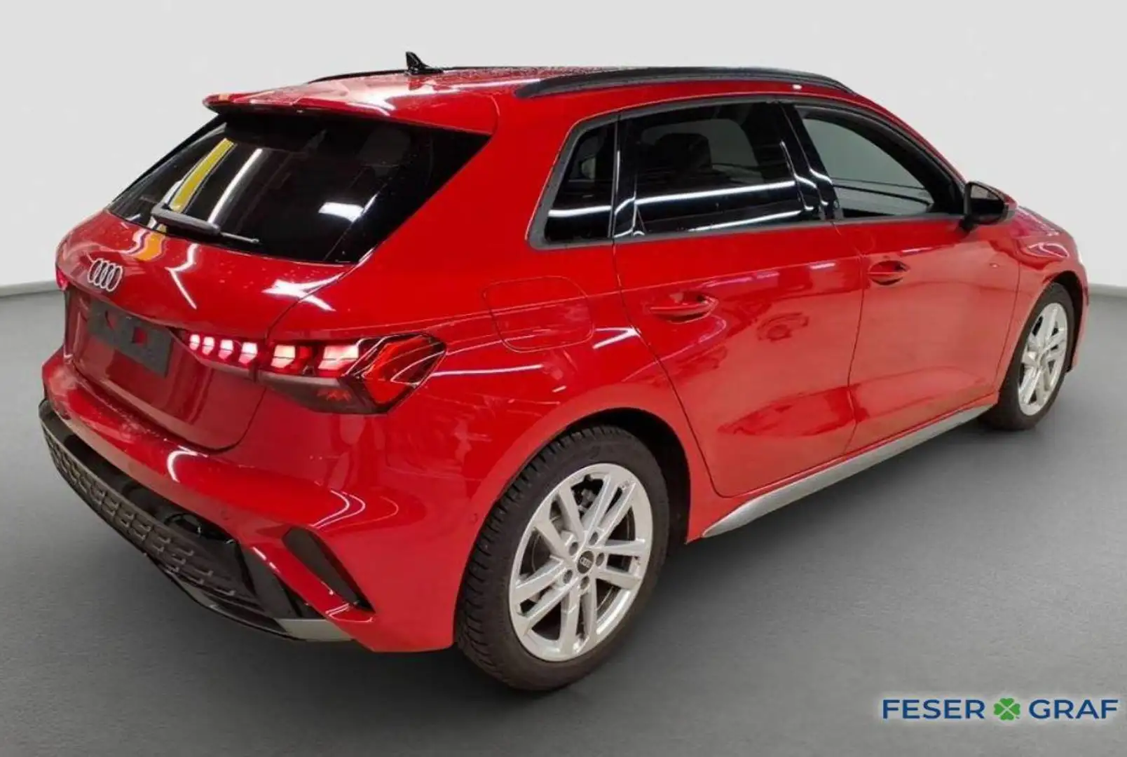 Audi A3 30 TFSI 2x S line-AHK-Matrix-ACC Rojo - 2